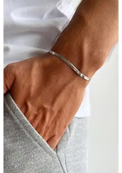 The Collection Unisex Kararmaz Yassı İtalyan Zinciri Güçlü Çelik Bileklik Özellikleri ve Tasarımı