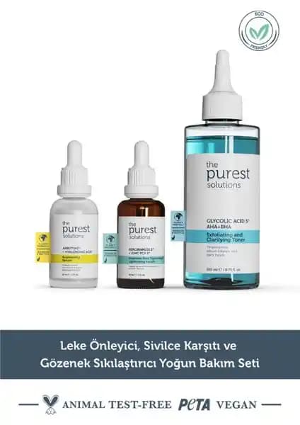 The Purest Solutions AHA BHA Niacinamide Glycolic Acid Cilt Bakım Seti Ürün Tanıtımı ve Kullanım Rehberi