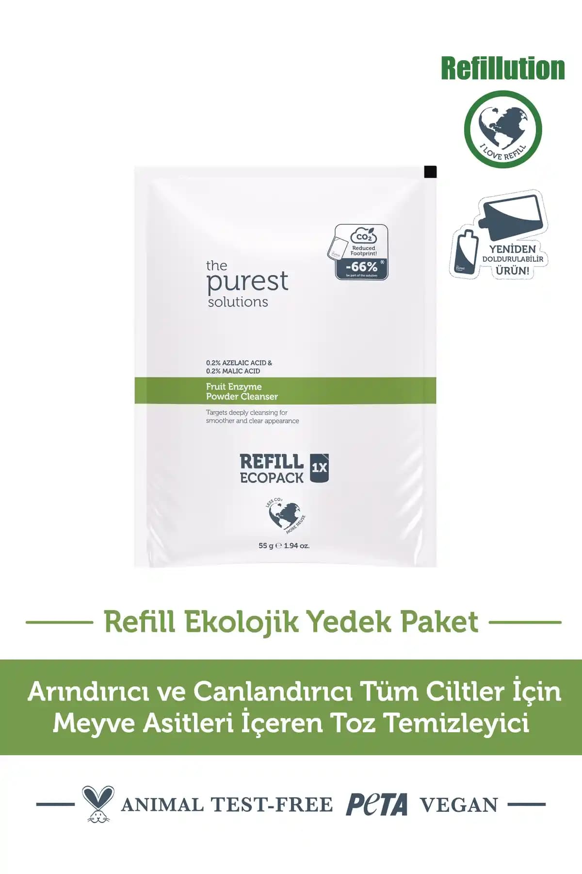 The Purest Solutions Refill Ekolojik Yedek Paket: Doğal ve Vegan Cilt Temizleyici Ürün