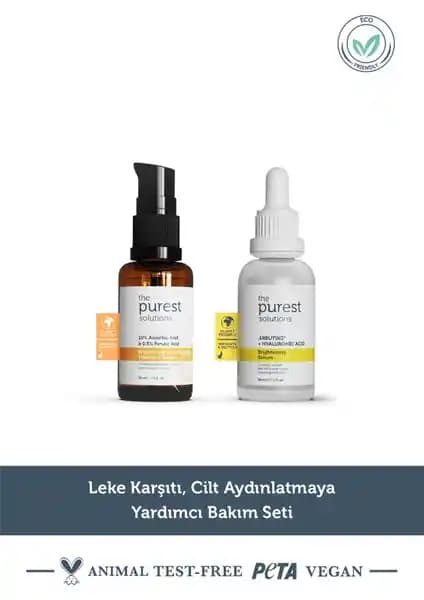 The Purest Solutions Vegan C Vitamini ve Arbutin İçeren Canlandırıcı Bakım Seti İncelemesi
