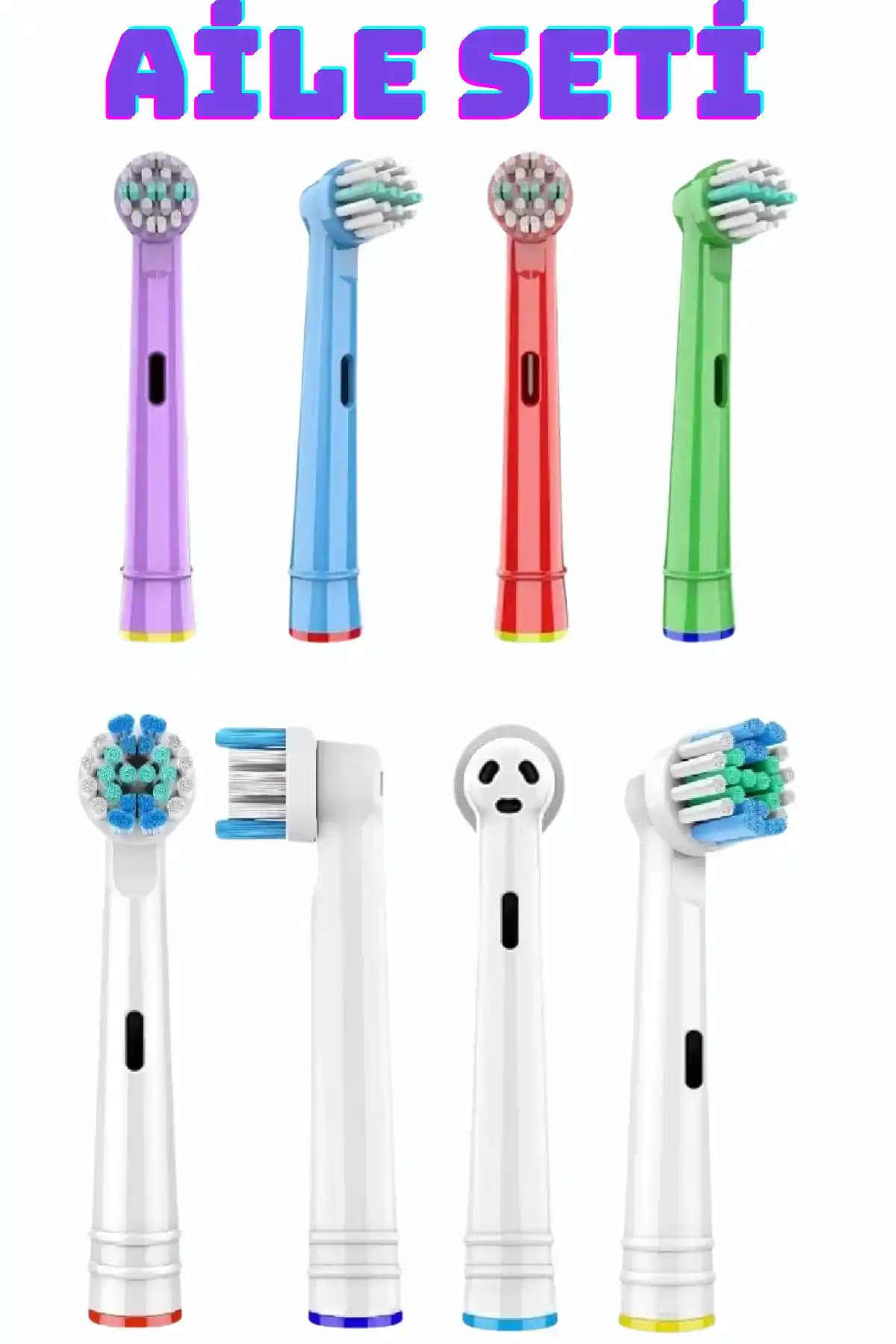 Toocare Oral-b Diş Fırçası Yedek Başlıkları Çocuk ve Yetişkinler İçin Uyumlu Pratik Çözüm