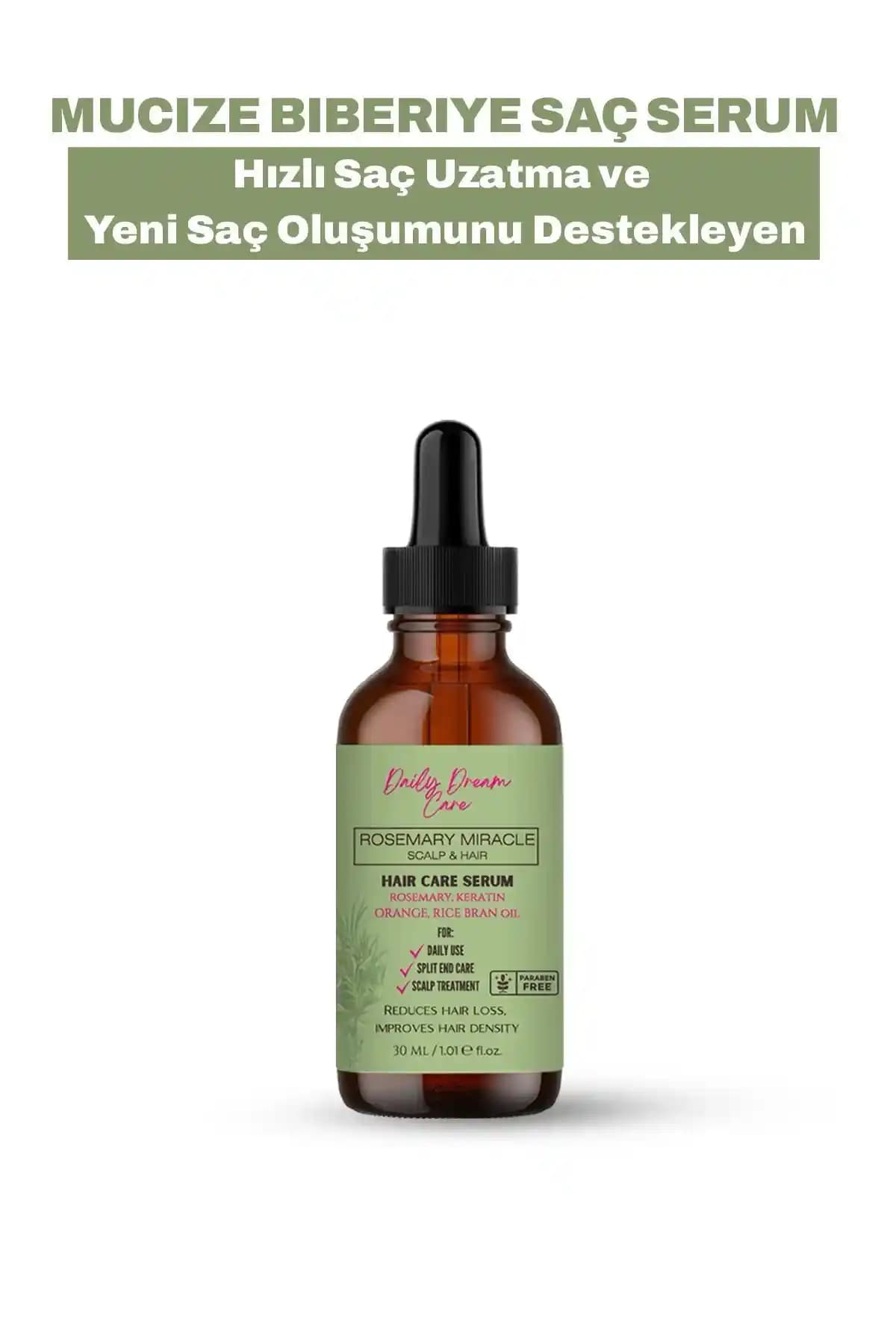 True Bee Günlük Rüya Serisi Biberiye Kompleks Saç Yağı Saç Dökülmesini Önler ve Sağlıklı Uzamasını Destekler