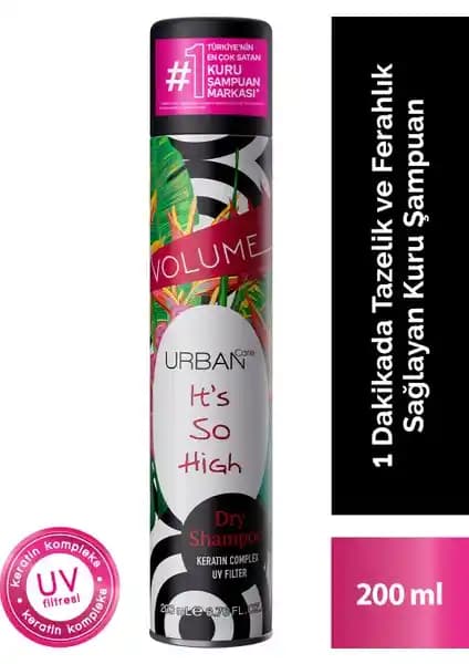 Urban Care Dry Shampoo It's So High 200 ml: Yağlı ve Sönük Saçlar İçin Hızlı Temizlik Çözümü