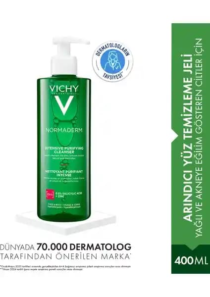 Vichy Normaderm Phytosolution Jel: Yağlı ve Akneye Eğilimli Ciltler İçin Derin Temizlik Ürünü