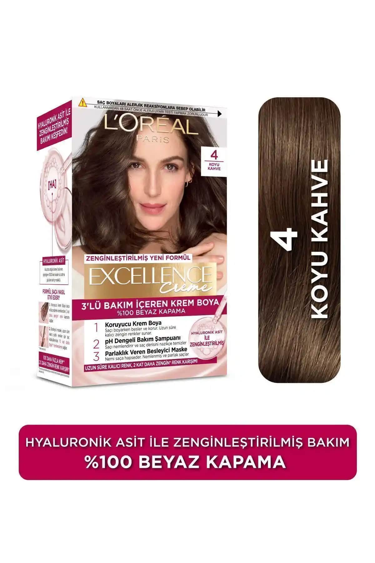 L'Oreal Paris Excellence Creme Saç Boyası 4 Kahve ve 6 Açık Kahve Karşılaştırması