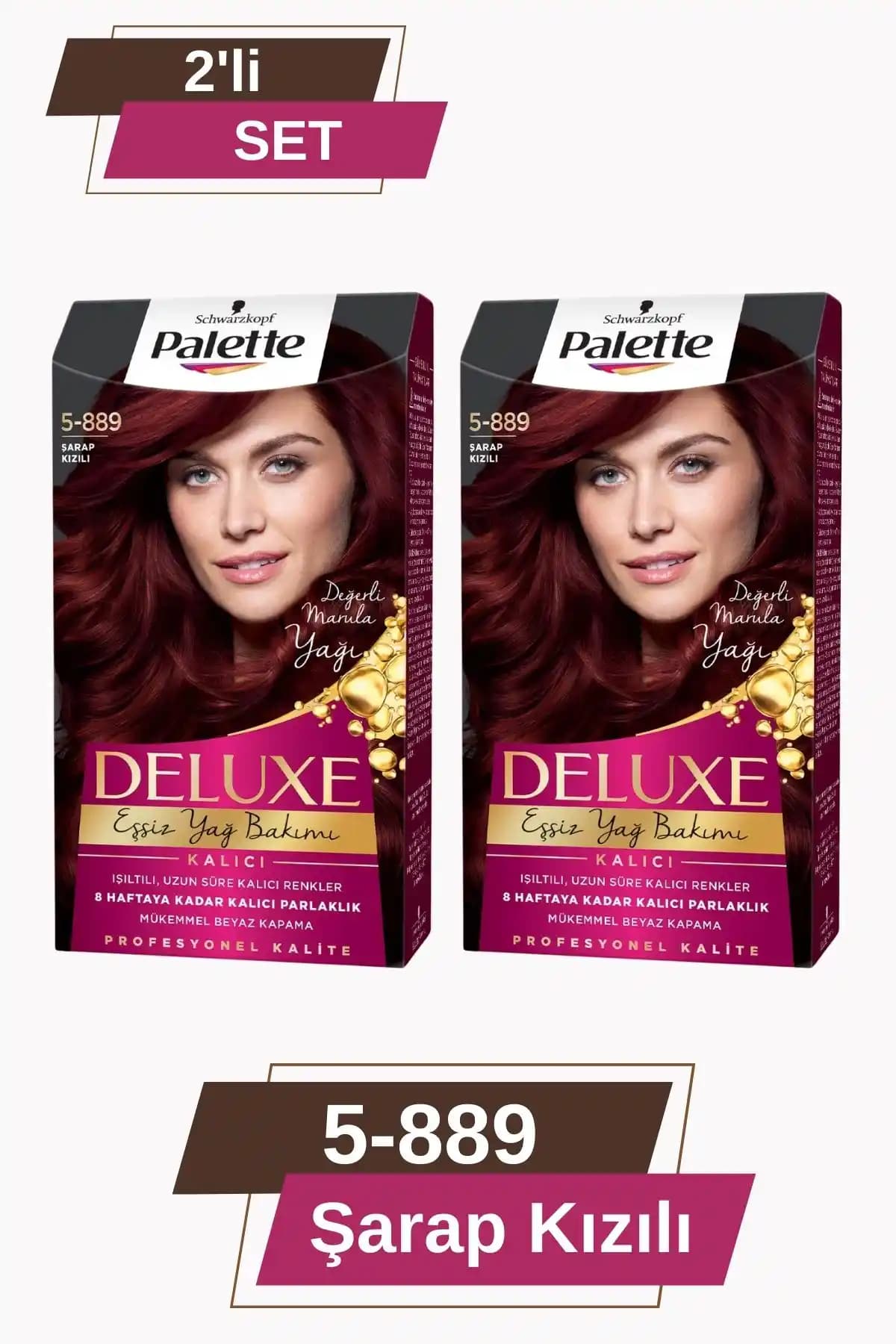 Palette Deluxe 5-889 ve Göz Alıcı Renkler 6-88 Saç Boyası Karşılaştırması