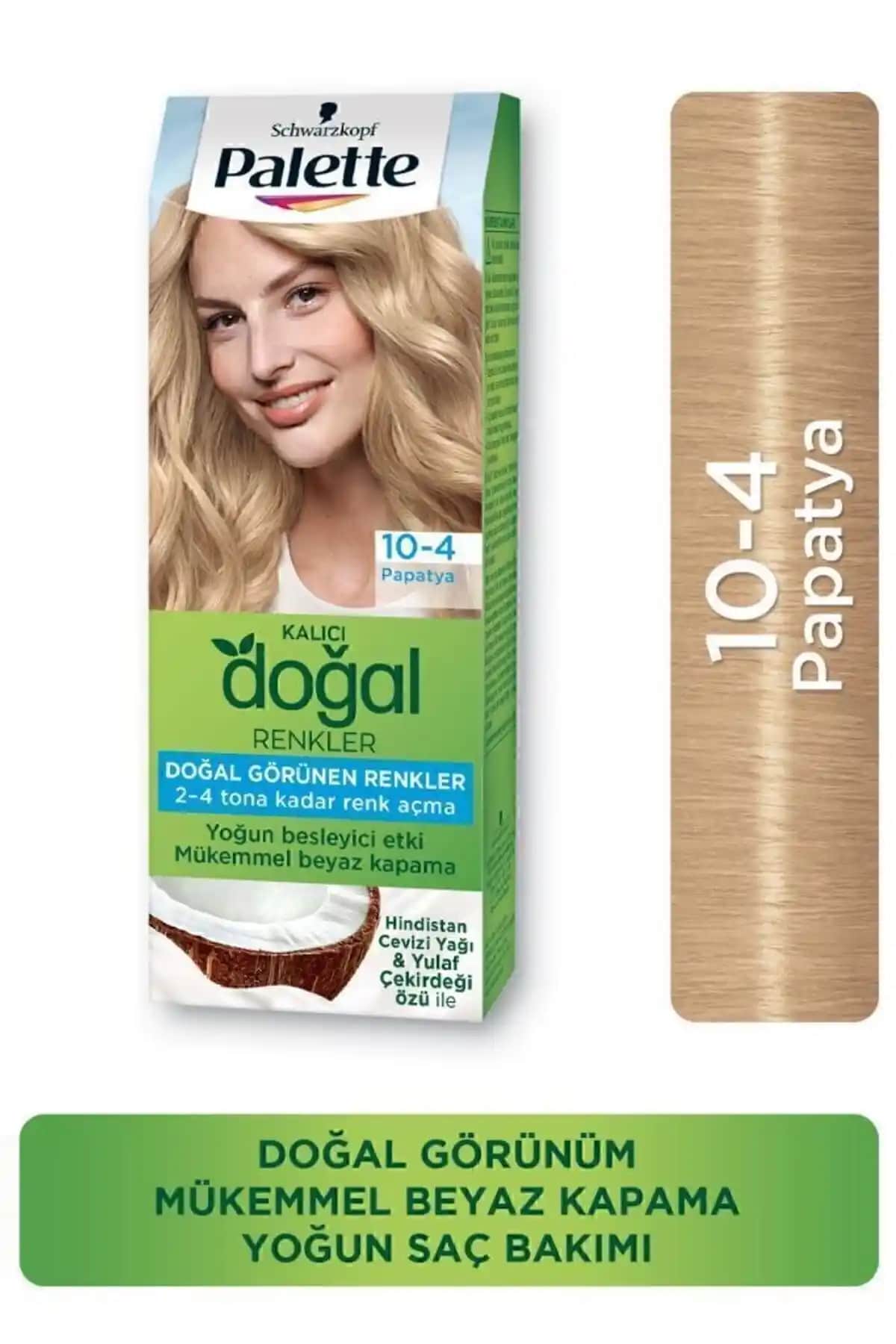 Palette Kalıcı Doğal Renkler 10-4 Papatya ve 12-1 Küllü Buzul Sarısı Karşılaştırması