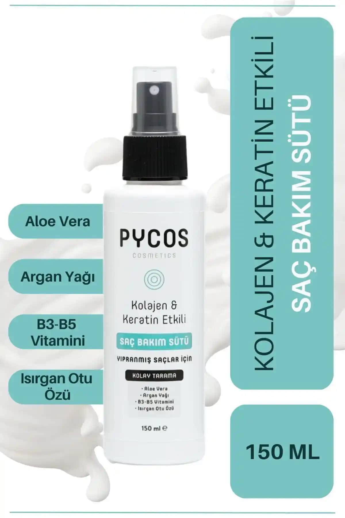 PYCOS COSMETICS Saç Bakım Sütü ve Zeytinyağı-Keratin-Argan Yağı Karşılaştırması