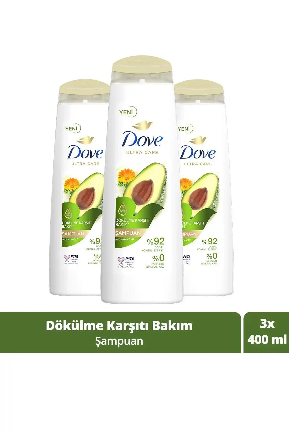 Dove Ultra Care Şampuanı: Dökülme Karşıtı Avokado Özlü Saç Bakım Ürünü