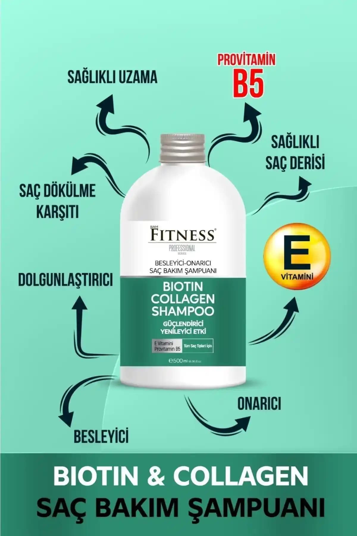 Fitness Professional Biotin Collagen Şampuan ile Sağlıklı ve Parlak Saçlar