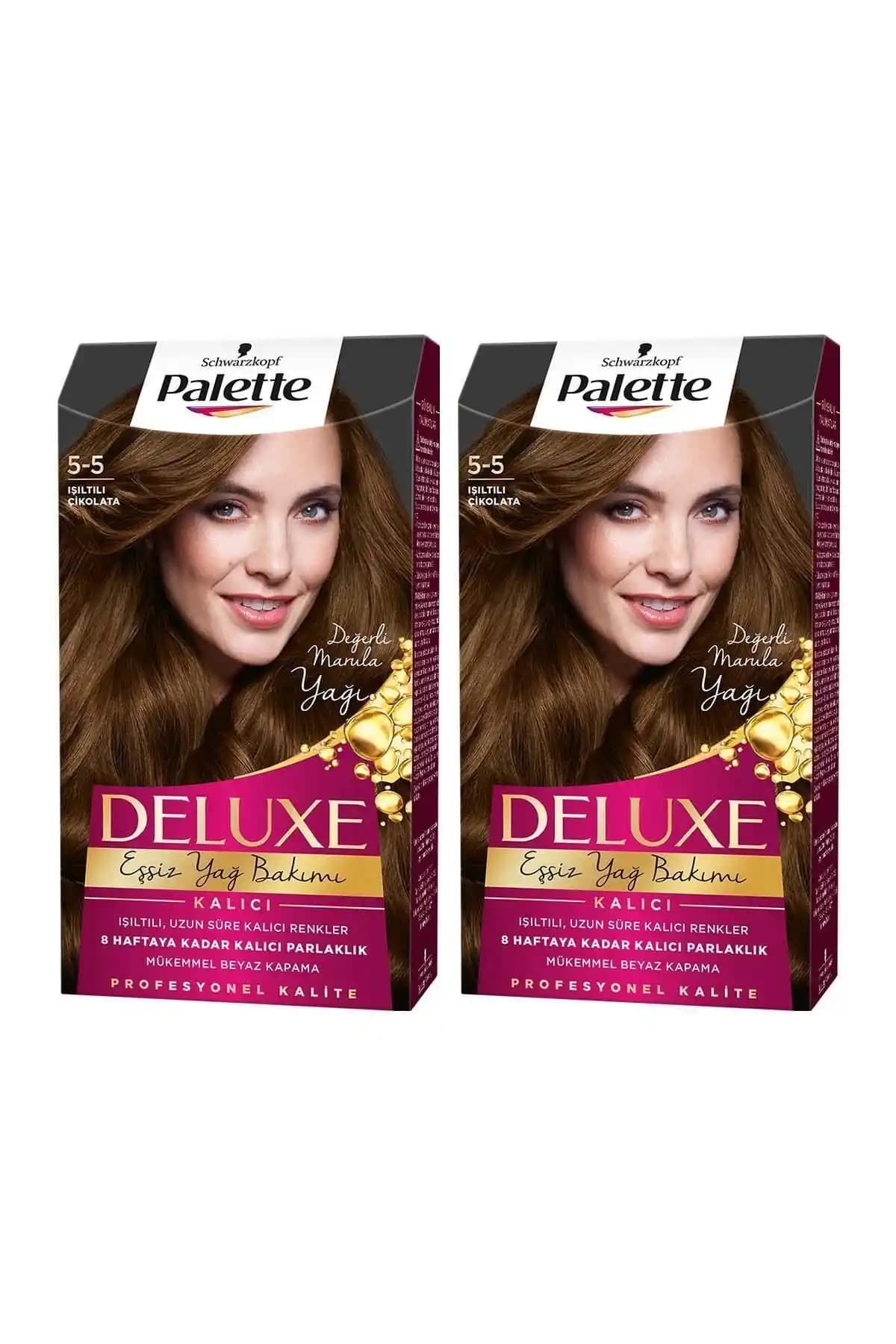 Palette Deluxe 5-5 Işıltılı Çikolata Saç Boyası ile Kalıcı Renk Deneyimi