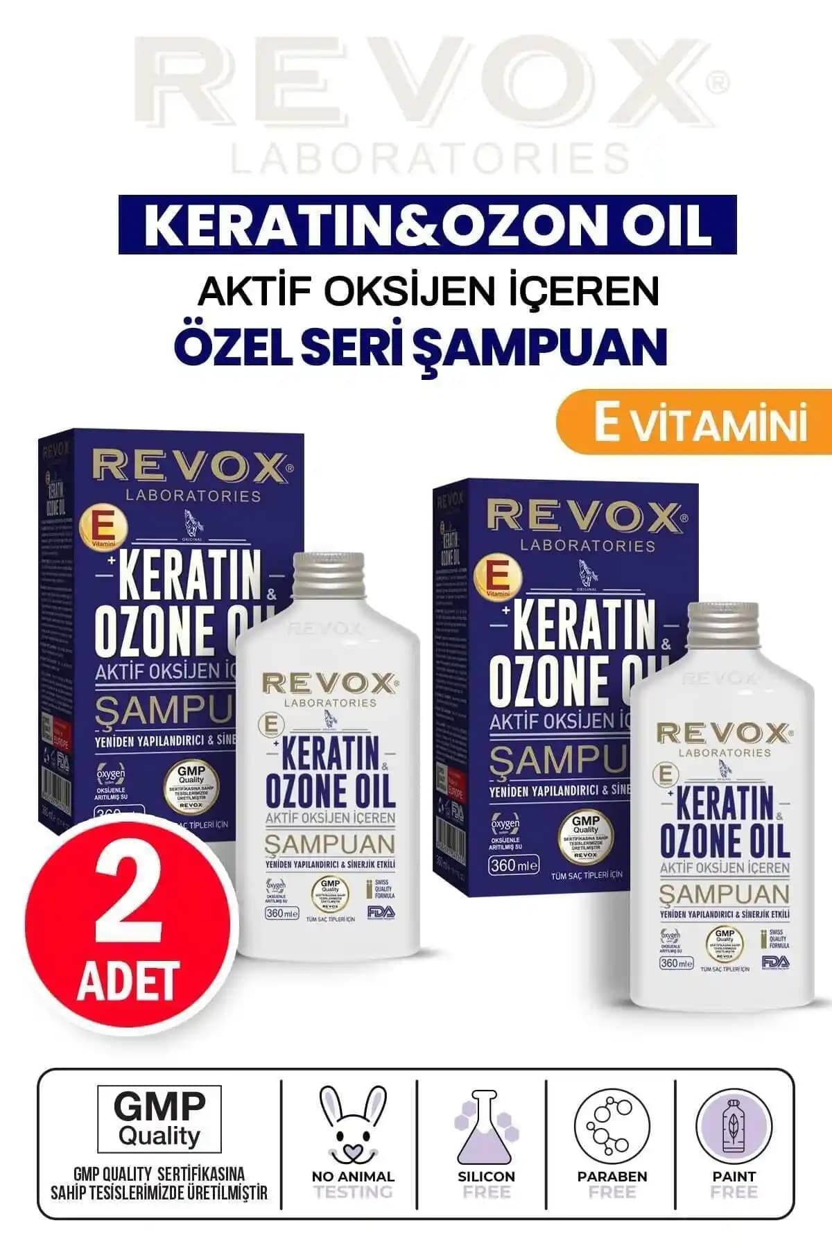 Revox Keratin & Ozon Yağı İçeren E Vitaminli Yeniden Yapılandırıcı Şampuanın Faydaları