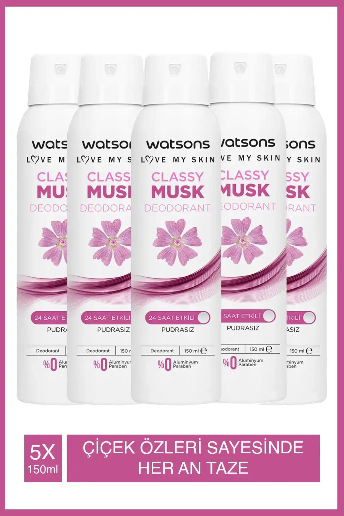 Watsons Classy Musk 24 Saat Etkili Pudrasız Deodorant Sprey İncelemesi
