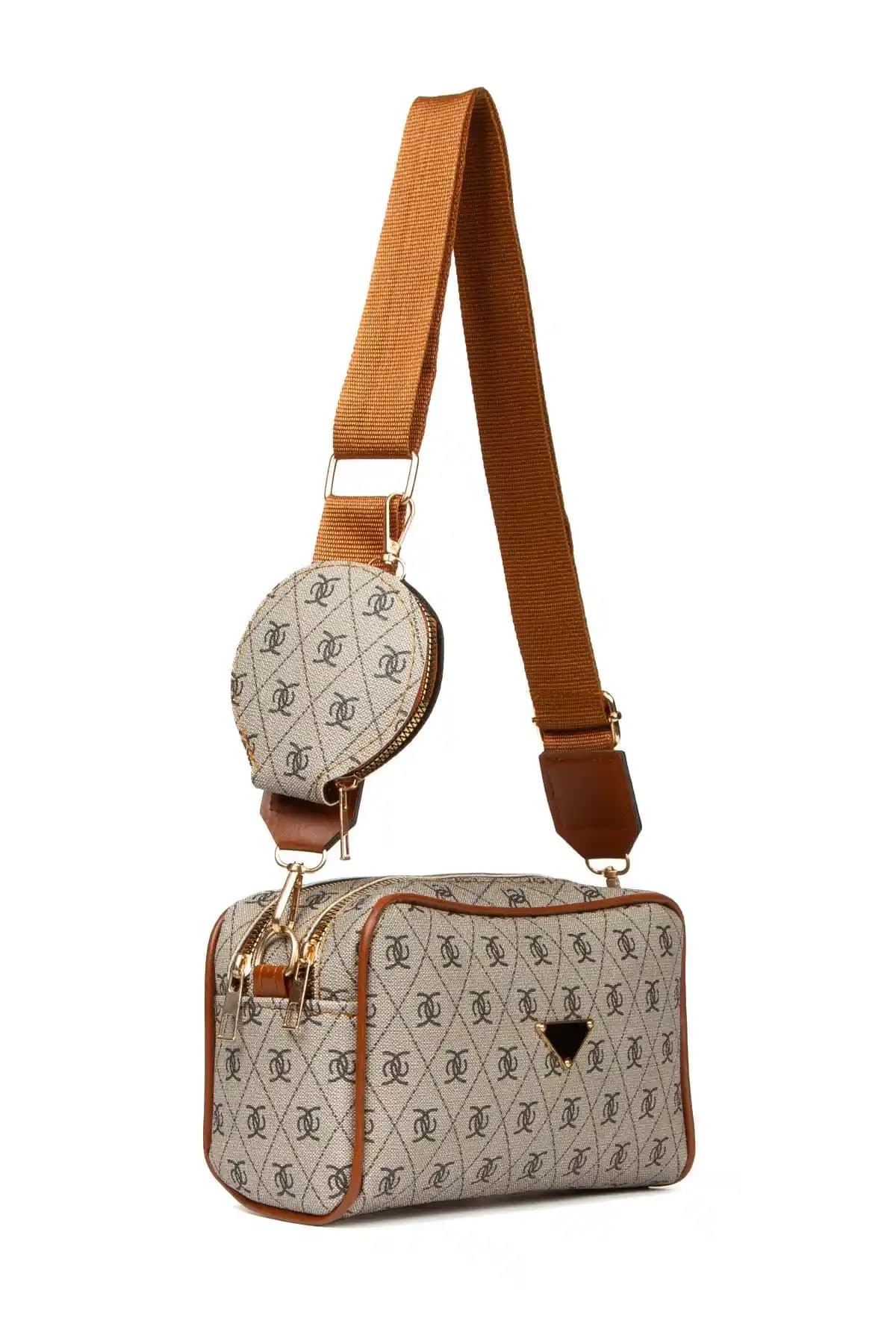 Adelina Bags Kadın Desenli Omuz Çantası Günlük ve Şık Kullanım İçin Uygun