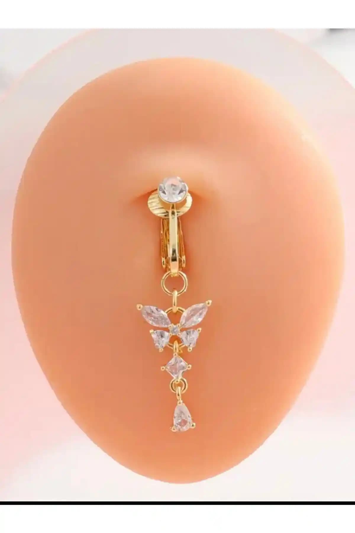 Arescollection Sahte Göbek Piercingi: Parlak Yüzey ve Kolay Takım Özelliği