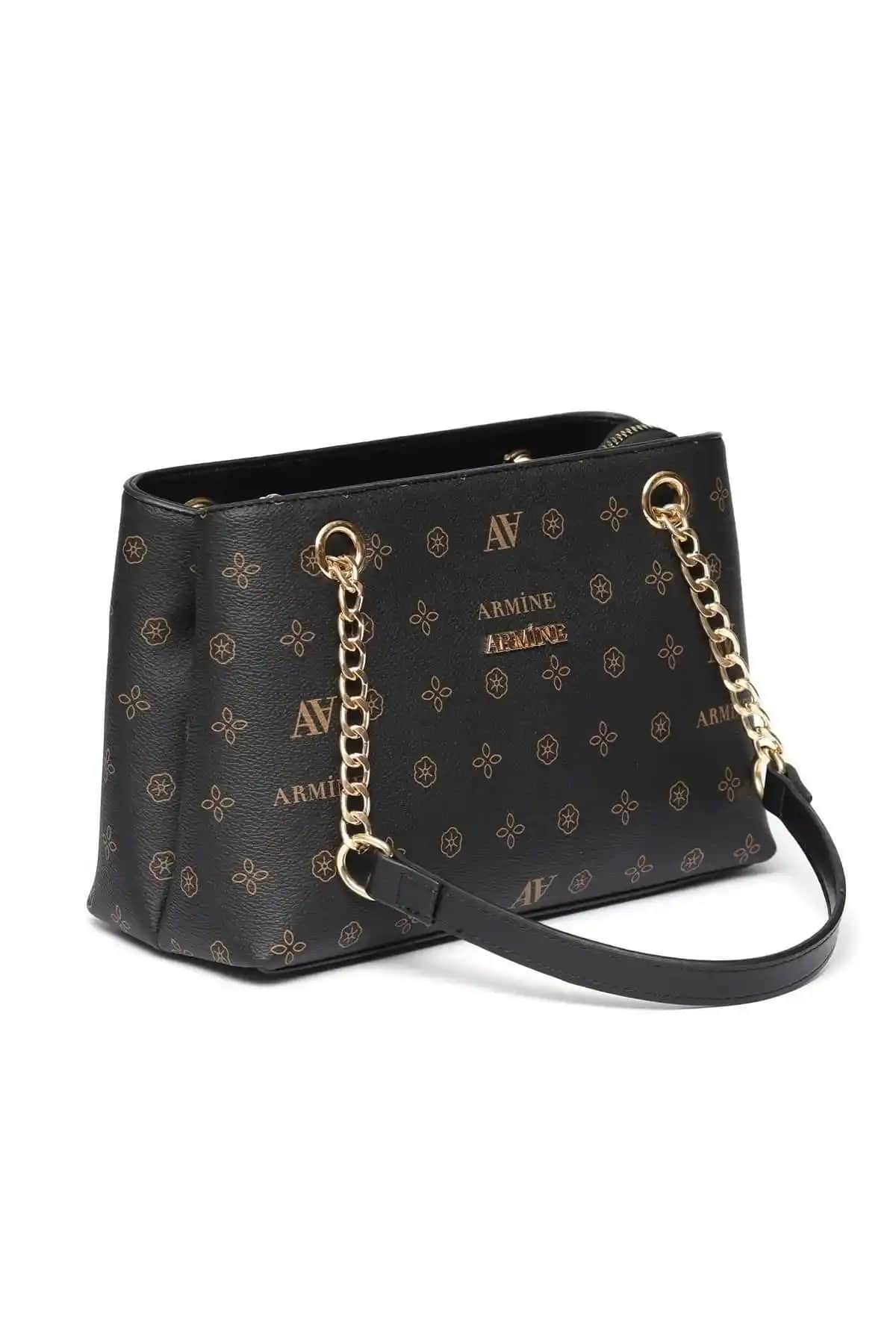 Armine 332 Kadın Çanta Siyah Baskılı Modern ve Dayanıklı Tasarım Özellikleri