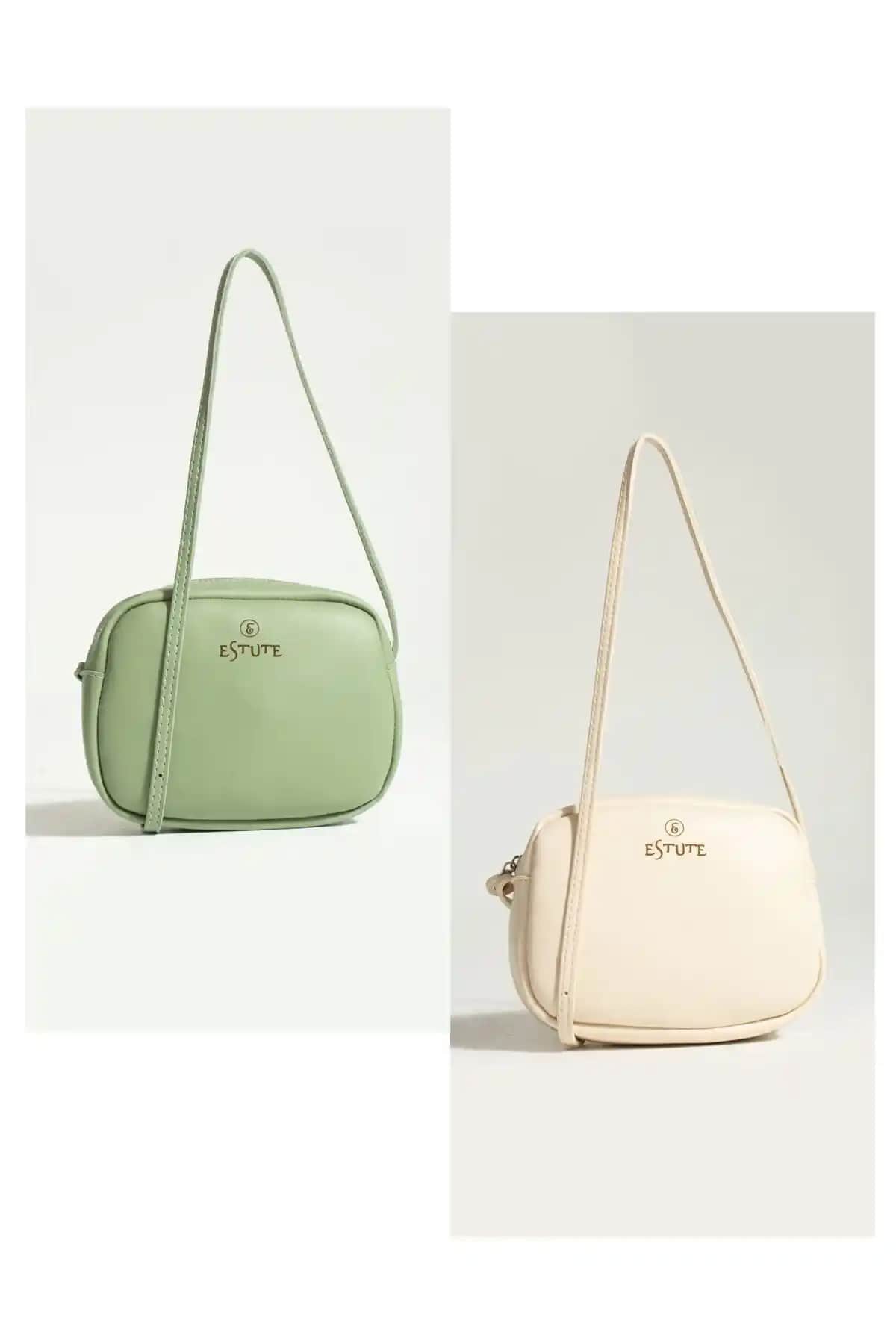 AsperaBag Günlük Çapraz Askılı Çanta Krem ve Mint Renk Seçenekleriyle Modern Tasarım
