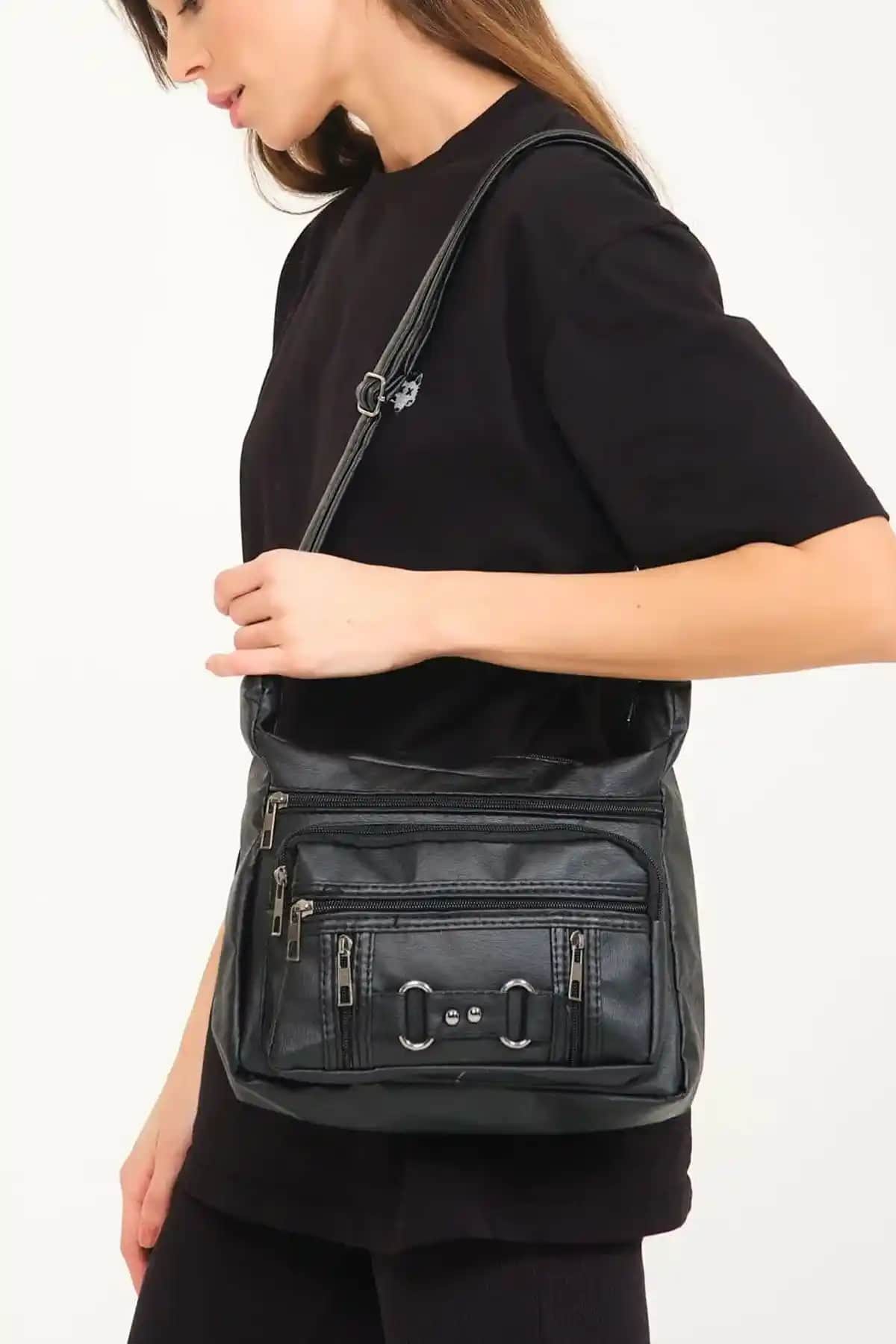 Av A Dos Kadın Yıkama Deri Omuz Çantası Günlük Kullanım İçin Şık ve Dayanıklı Tasarım