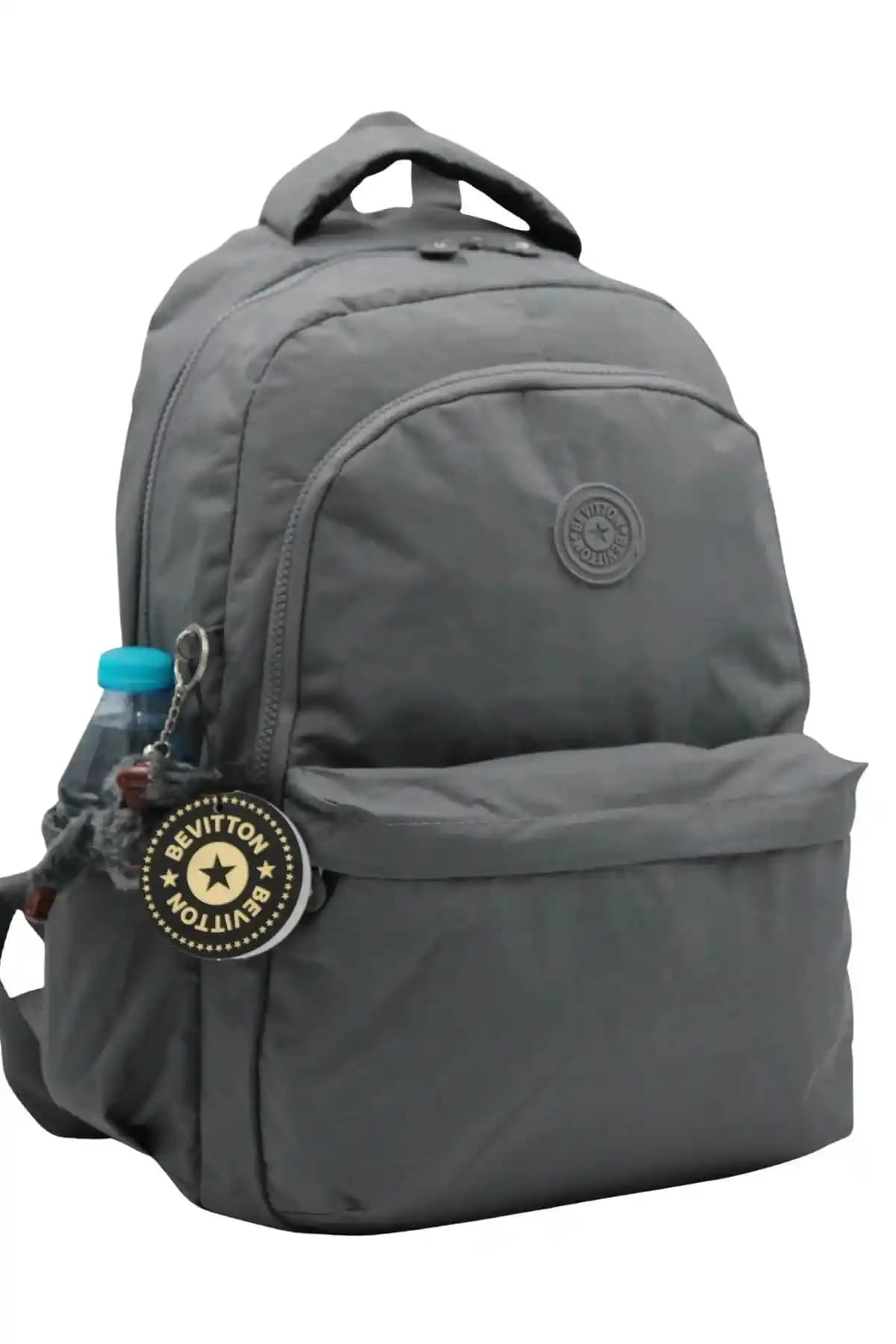 Bevitton Gri Günlük Sırt Çantası: Su Geçirmez, Büyük Kapasiteli ve Dayanıklı Tasarım