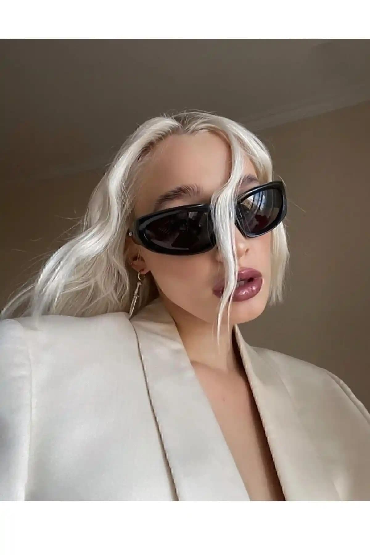 CLAES Elon Black Y2k Unisex Güneş Gözlüğü Modern Tasarım ve Üstün Koruma Özellikleriyle