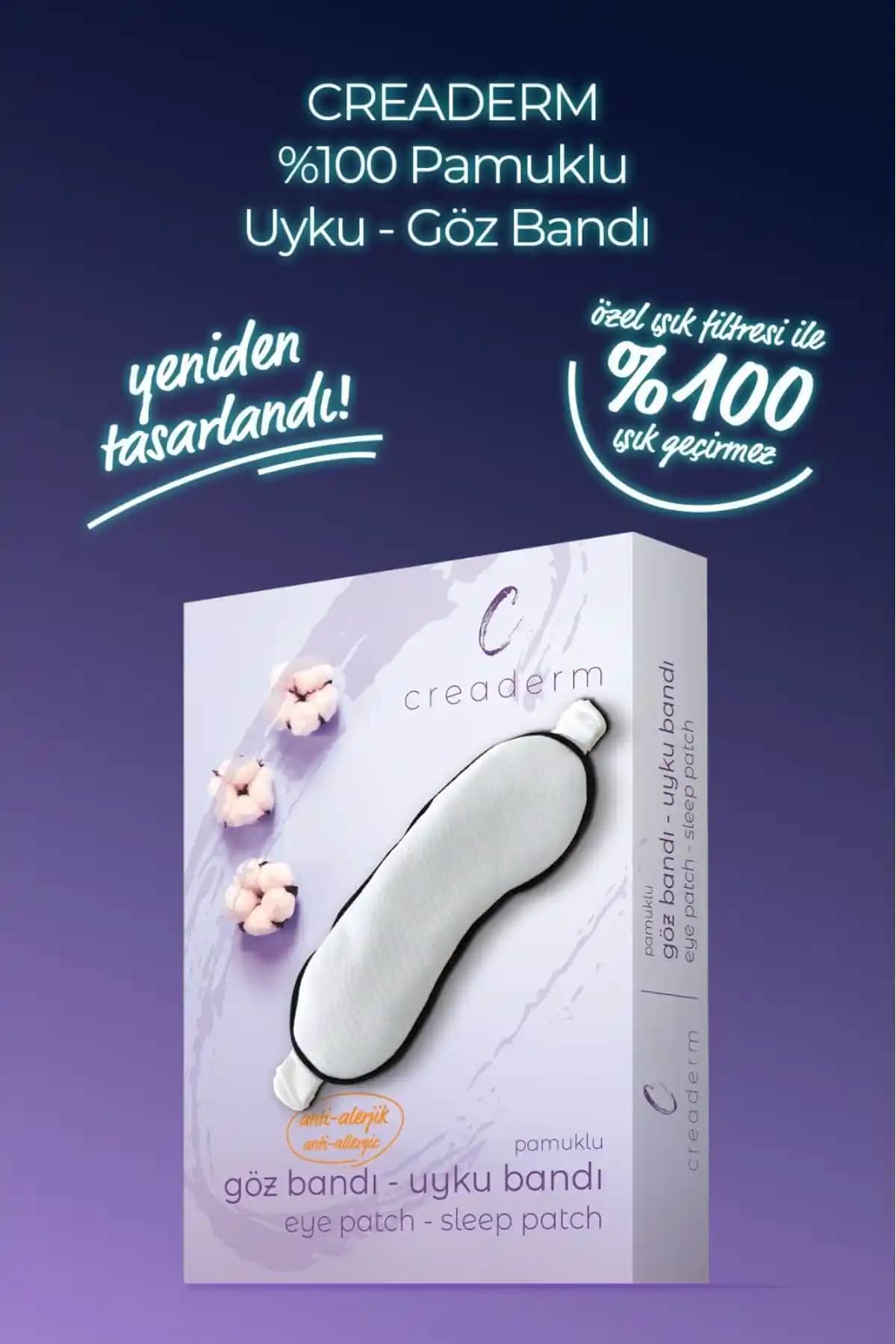 CREADERM %100 Pamuklu Uyku Gözlüğü ile Rahat ve Güvenli Uyku Deneyimi