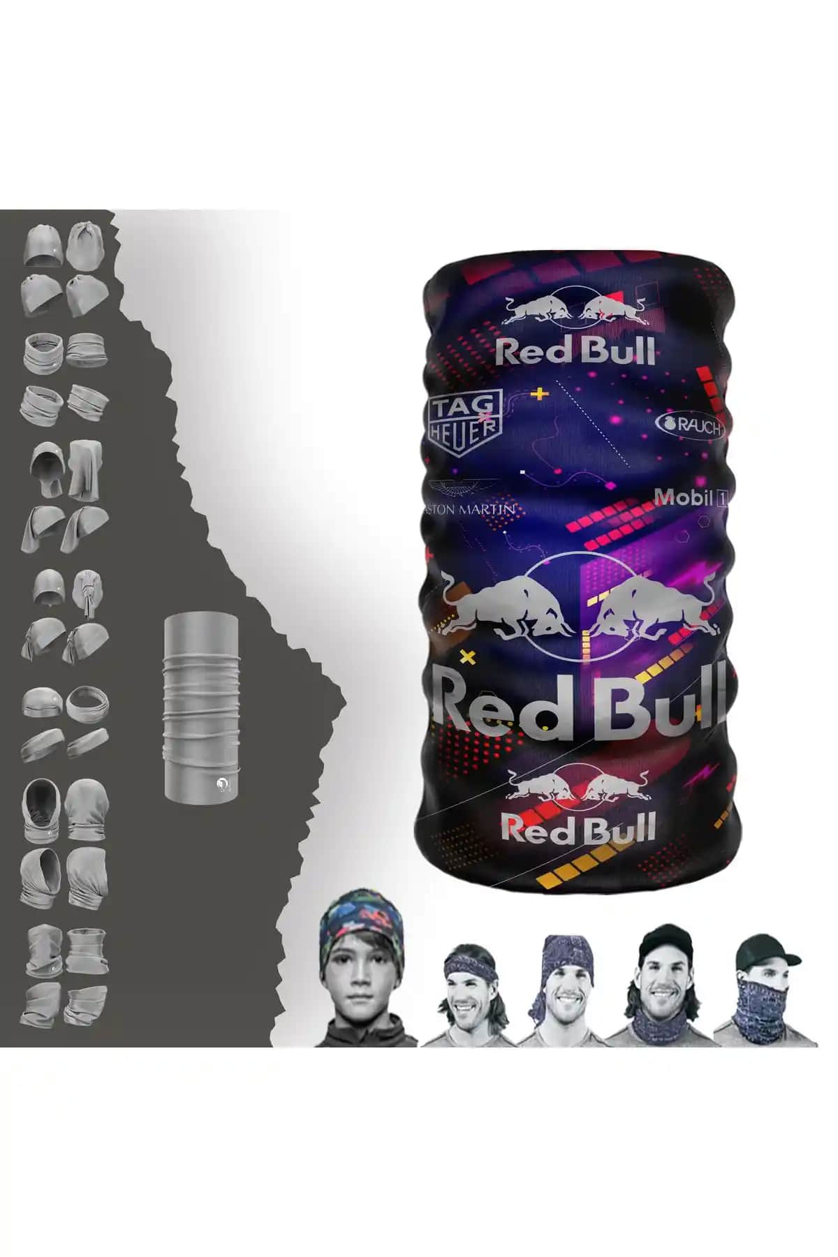 DeBuff Collar ® Redbull Aston Martin Tag Heuer Boyunluk Bandana: Çok Yönlü ve Şık Aksesuar