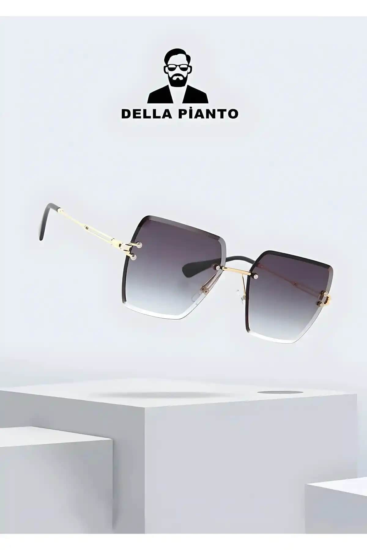Della Pianto Füme Kadın Kristal Siyah Güneş Gözlüğü Modern ve Şık Tasarım ile Göz Sağlığını Korur