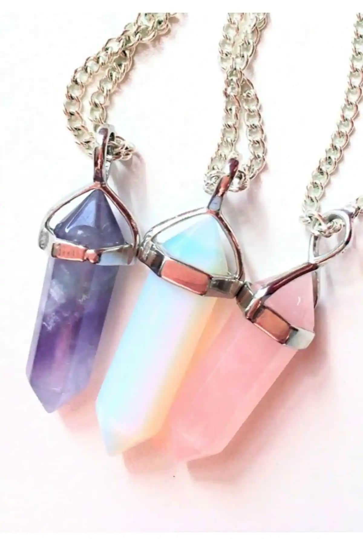 Doğal Taşlı Kolye Setleri ve Pembe Kuvars Zincirli Kolye Karşılaştırması