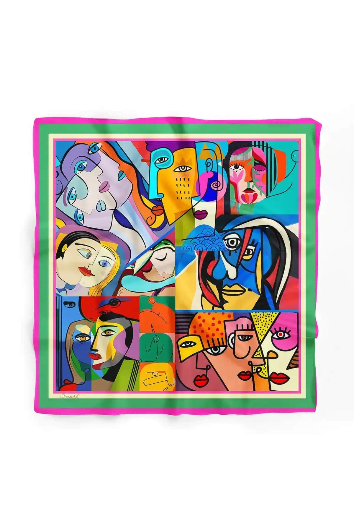 DSCARF Picasso Fular: Modern ve Renkli Tasarımıyla Şıklığınızı Tamamlayan Aksesuar