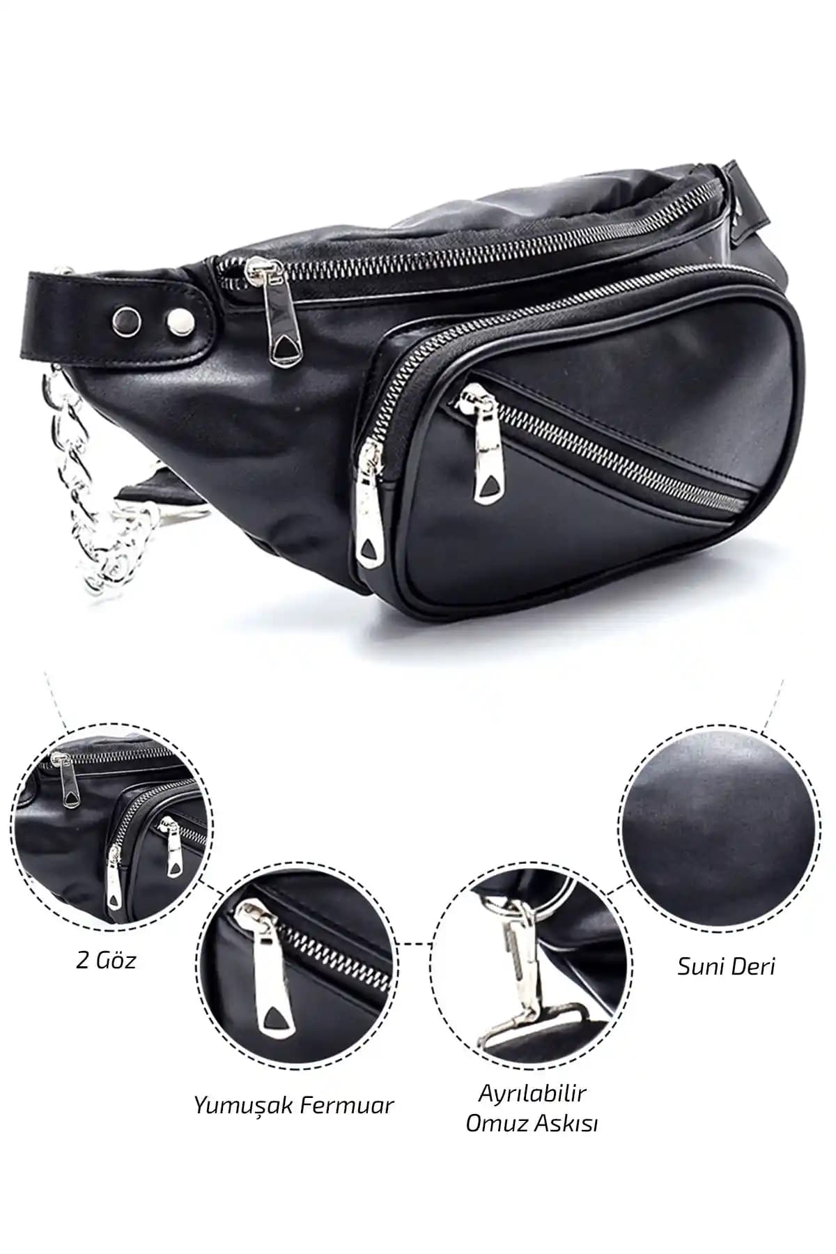 Ecrou Kadın Zincirli Bel Seyahat Çantası Şıklık ve Kullanışlılık Bir Arada