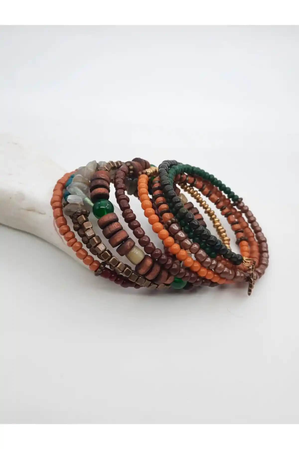 El Yapımı Doğal Taşlı Çoklu Bileklik Takitokaciniz Benzersiz Tasarım ve Kaliteyle