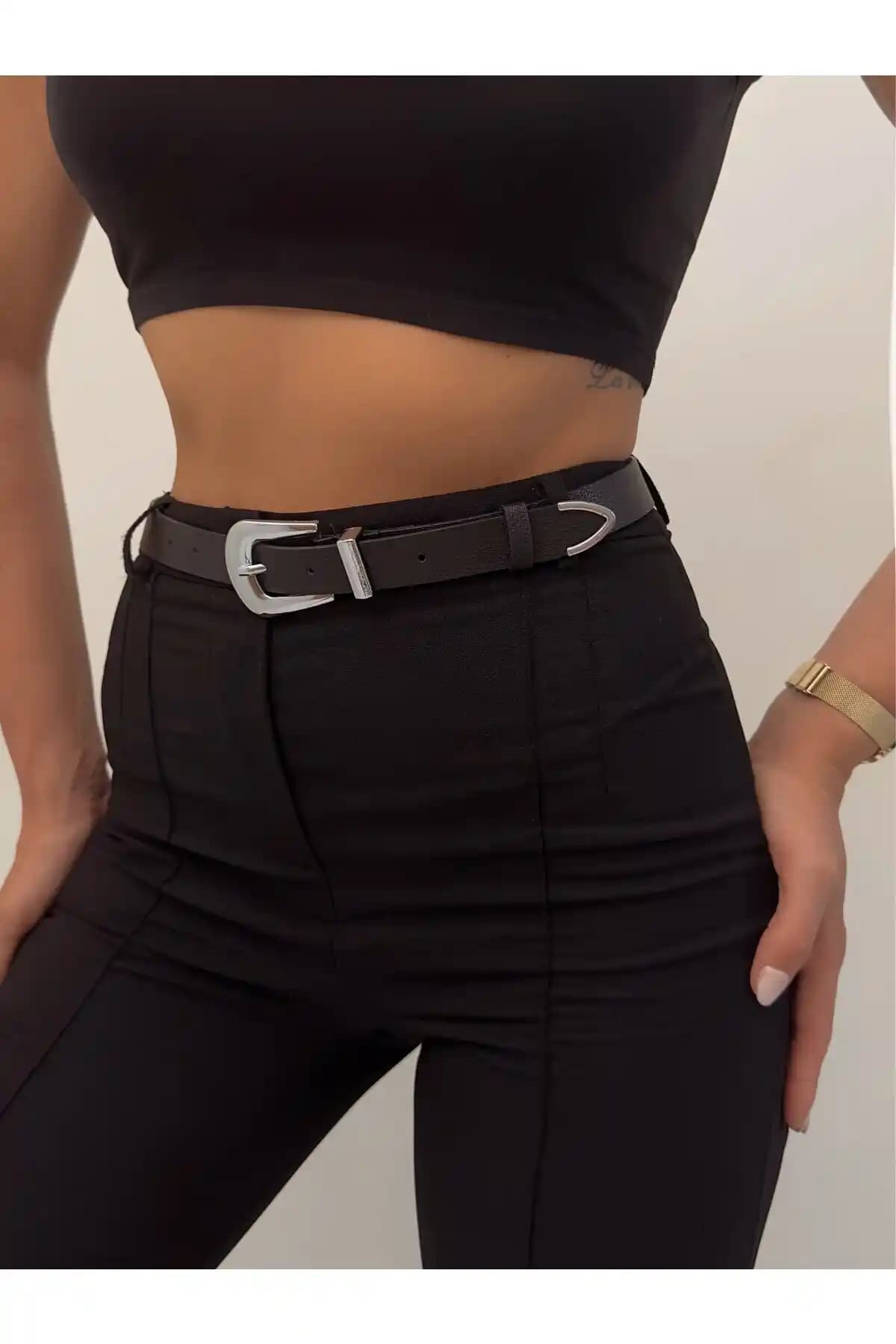 Fiori Kadın Pantolon Kemeri ve Aksesuarları - Şık ve Dayanıklı Suni Deri Tasarımı