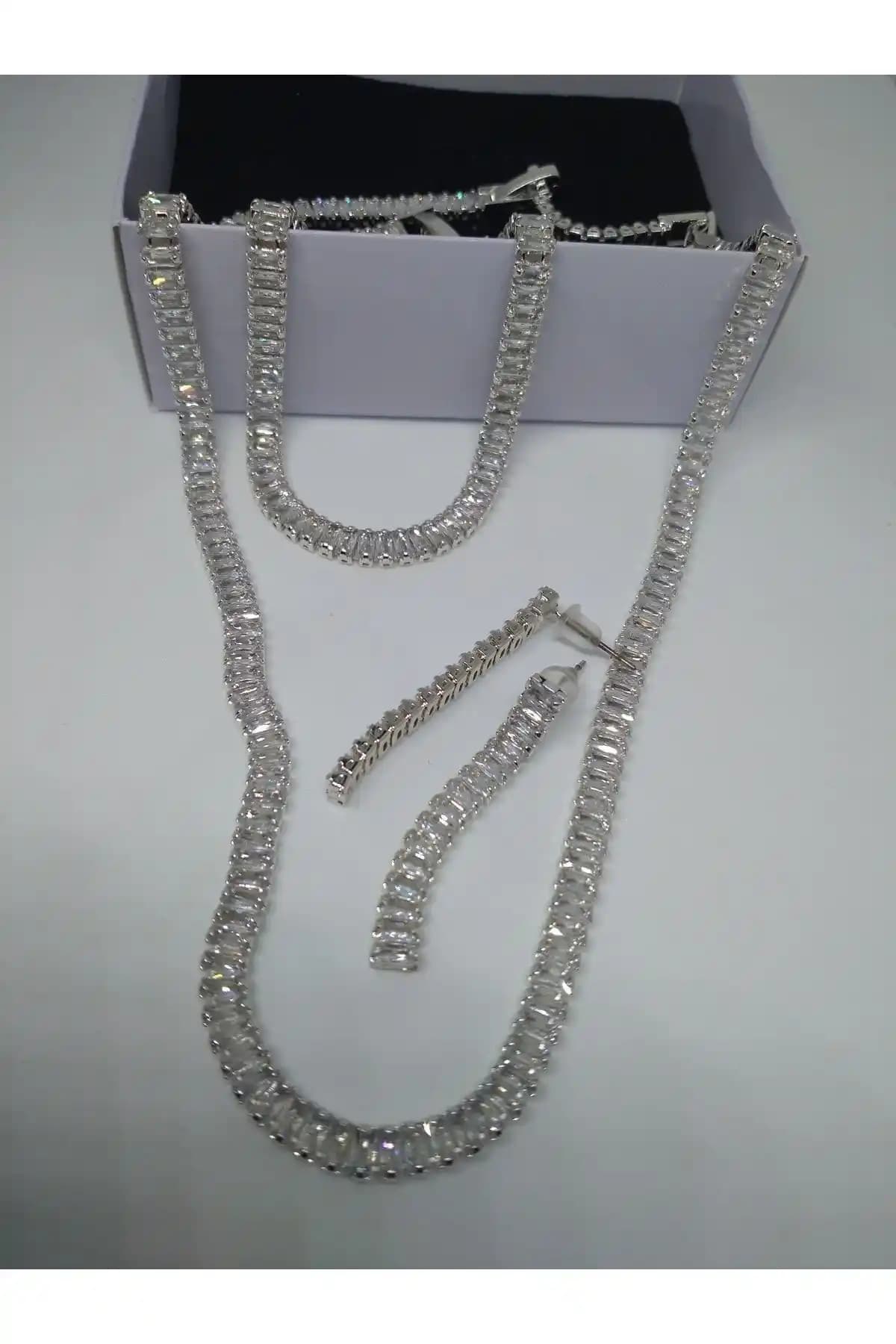 FREESİATAKİ Baget Suyolu Takı Seti Modern ve Şık Tasarım İle Günlük Kullanım İçin Uygun