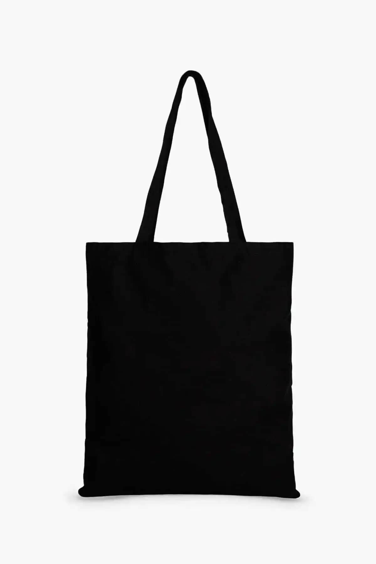 Genel Markalar Siyah Bez Çanta Günlük Kullanım İçin Şık ve Dayanıklı Tasarım