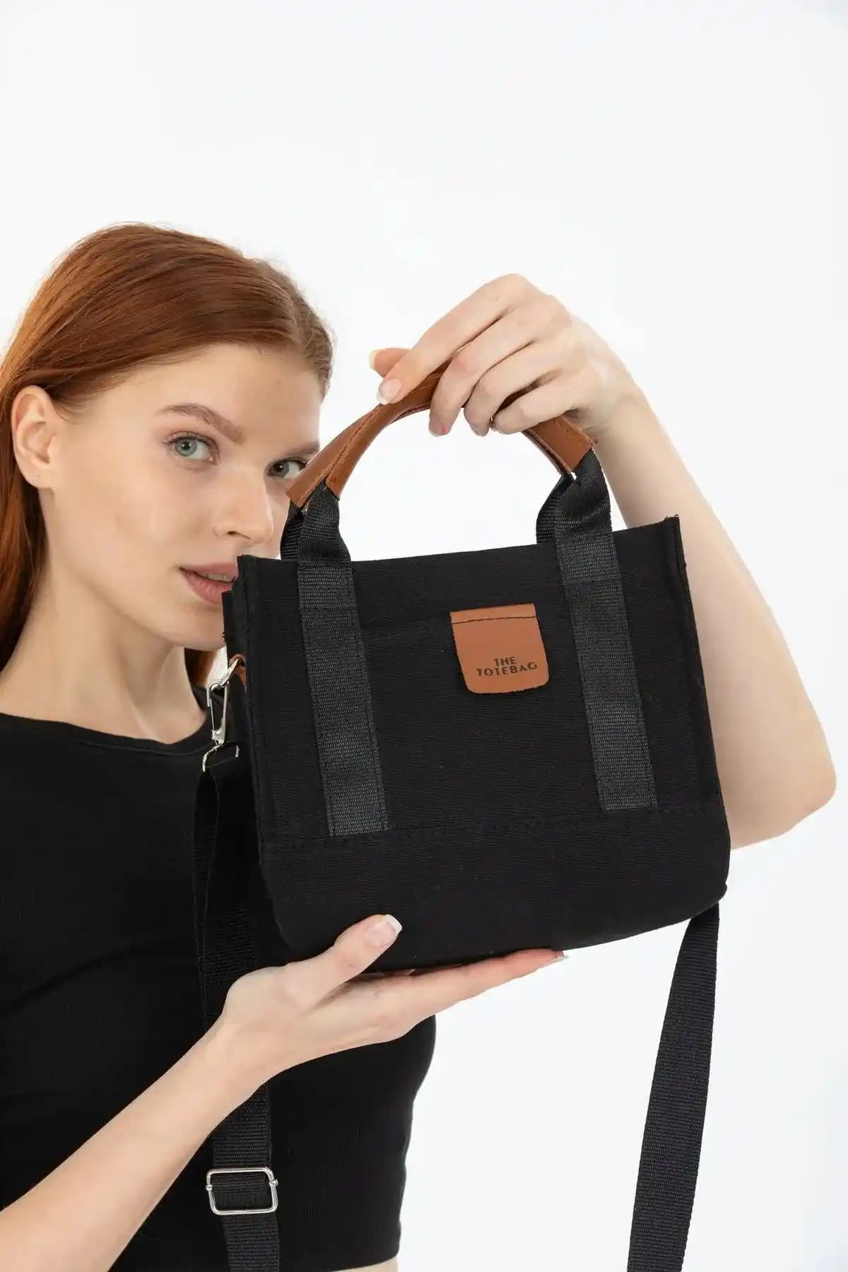 Genel Markalar Üç Gözlü Canvas Tote Bag Kadınlar İçin Şık ve Fonksiyonel Günlük Çanta