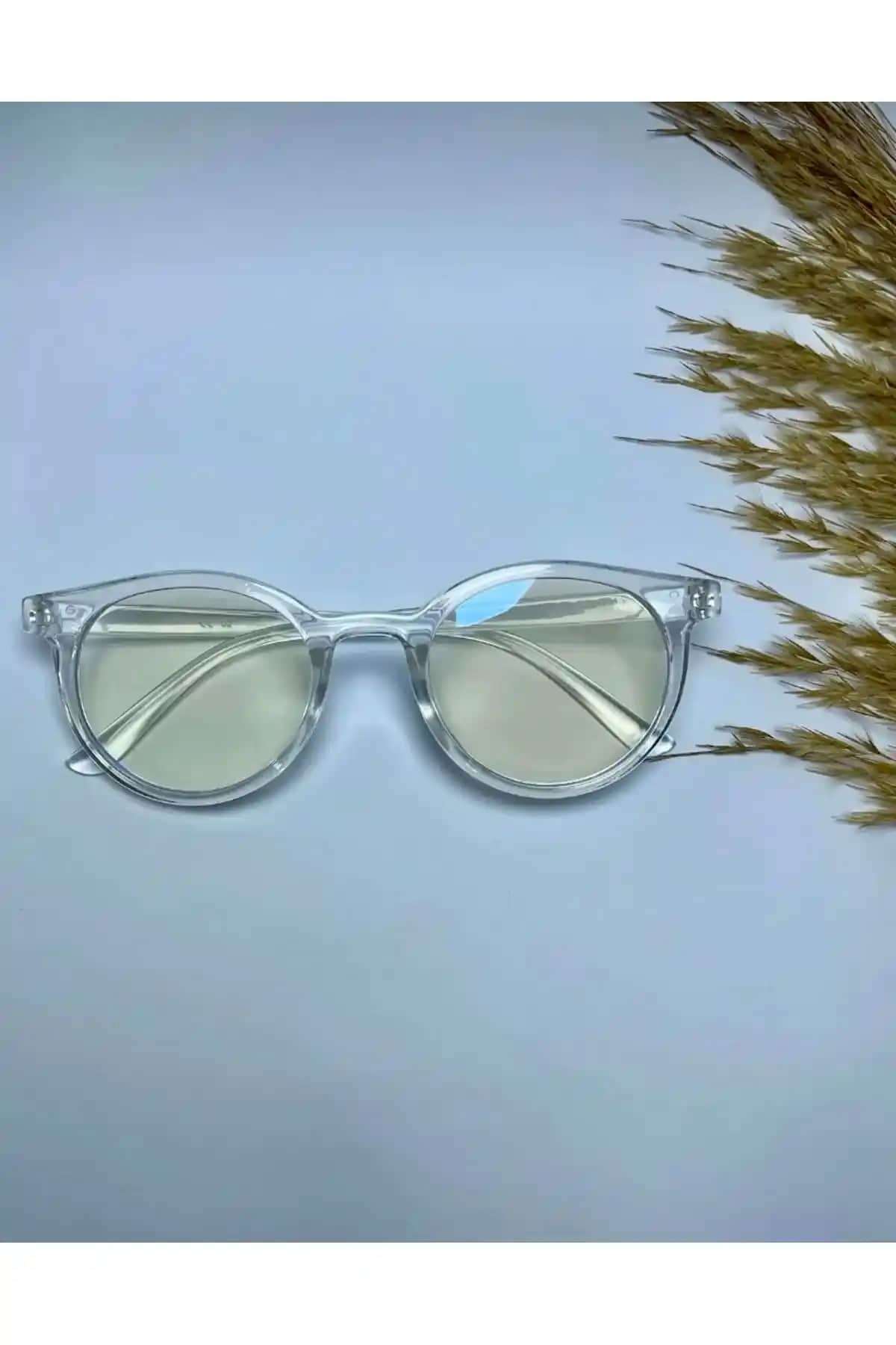 GlimmerGroove Şeffaf Mavi Işık Filtreli Ekran Gözlüğü Uzun Süreli Kullanım İçin Uygun