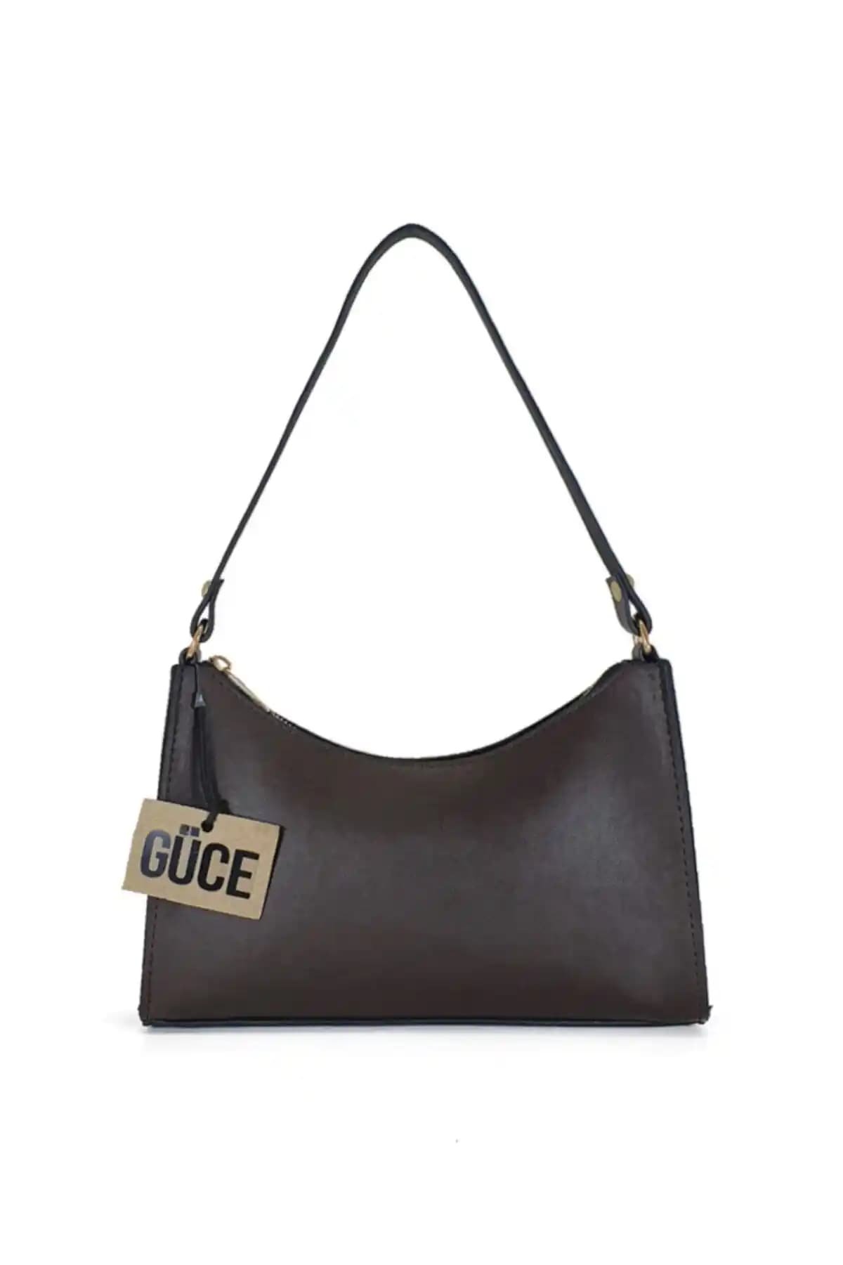 Güce Acı Kahverengi Baget Baguette Çanta Günlük ve Şık Kullanım İçin Uygun