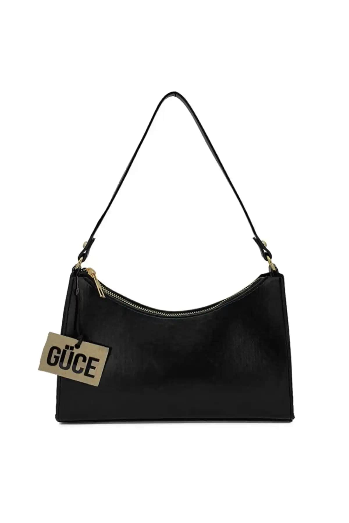Güce Siyah Baget Baguette Çanta Günlük ve Özel Kullanım İçin Şık Tasarım