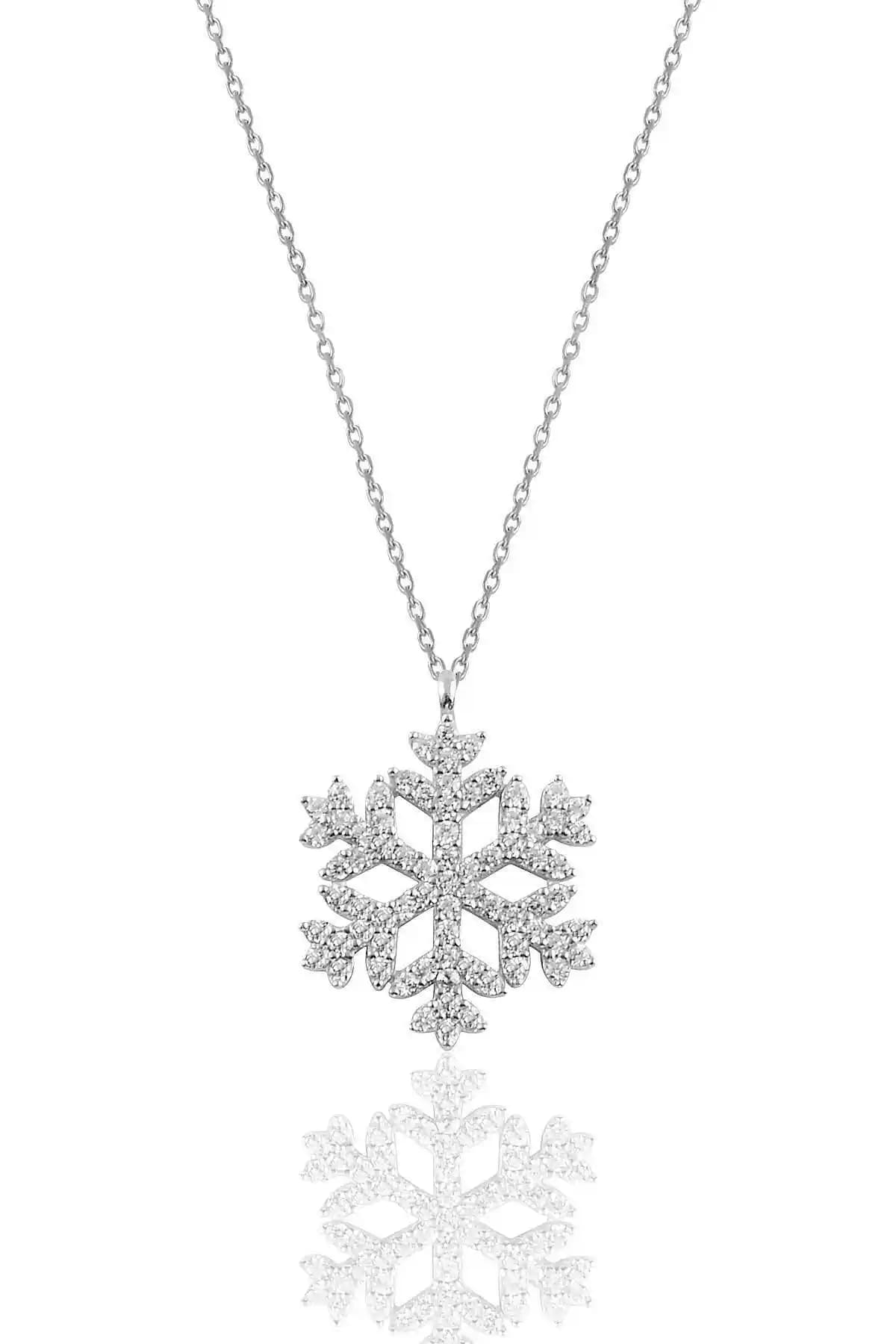 Gümüş Rodyum Kaplamalı Kar Tanesi ve Kutup Yıldızı Kolye Karşılaştırması