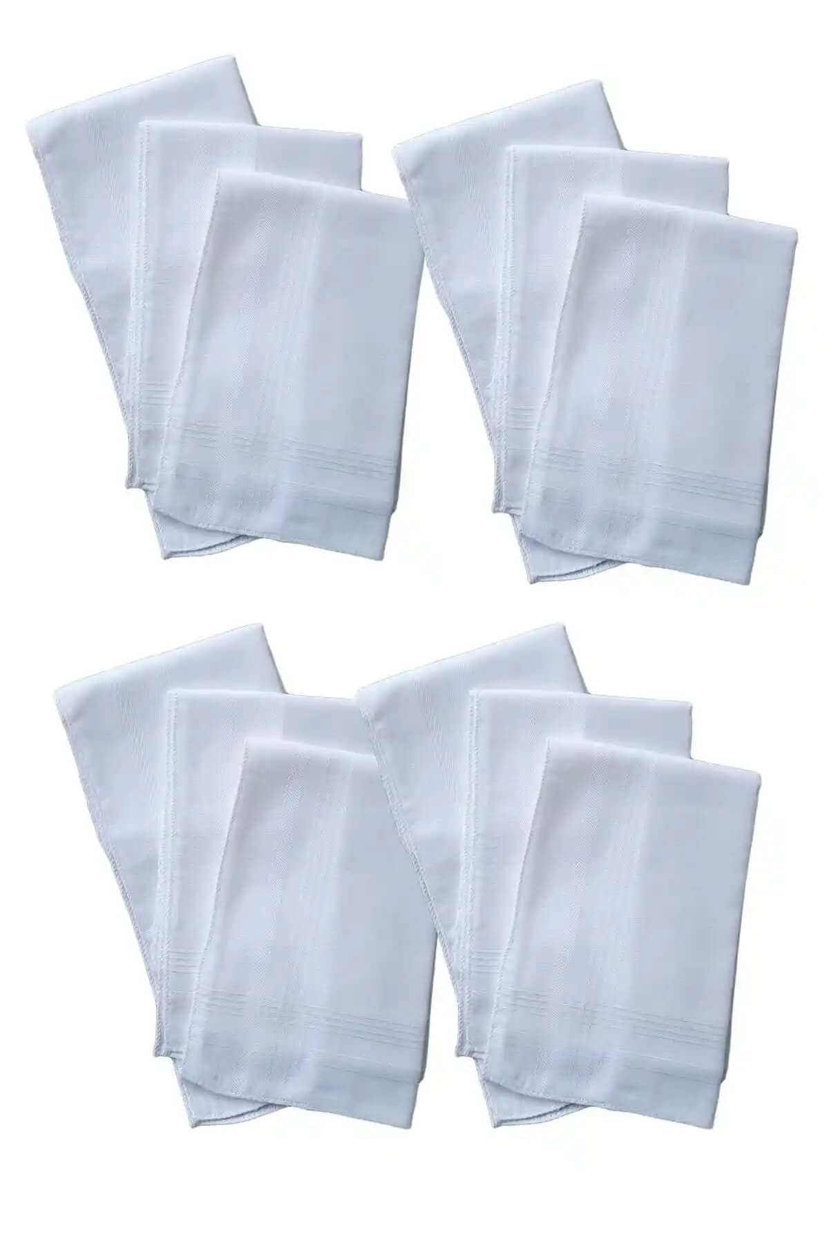 Hepsine Rakip 12'li El Cep Yaka Kumaş Mendil Doğal ve Yüksek Kalite Temizlik Çözümü