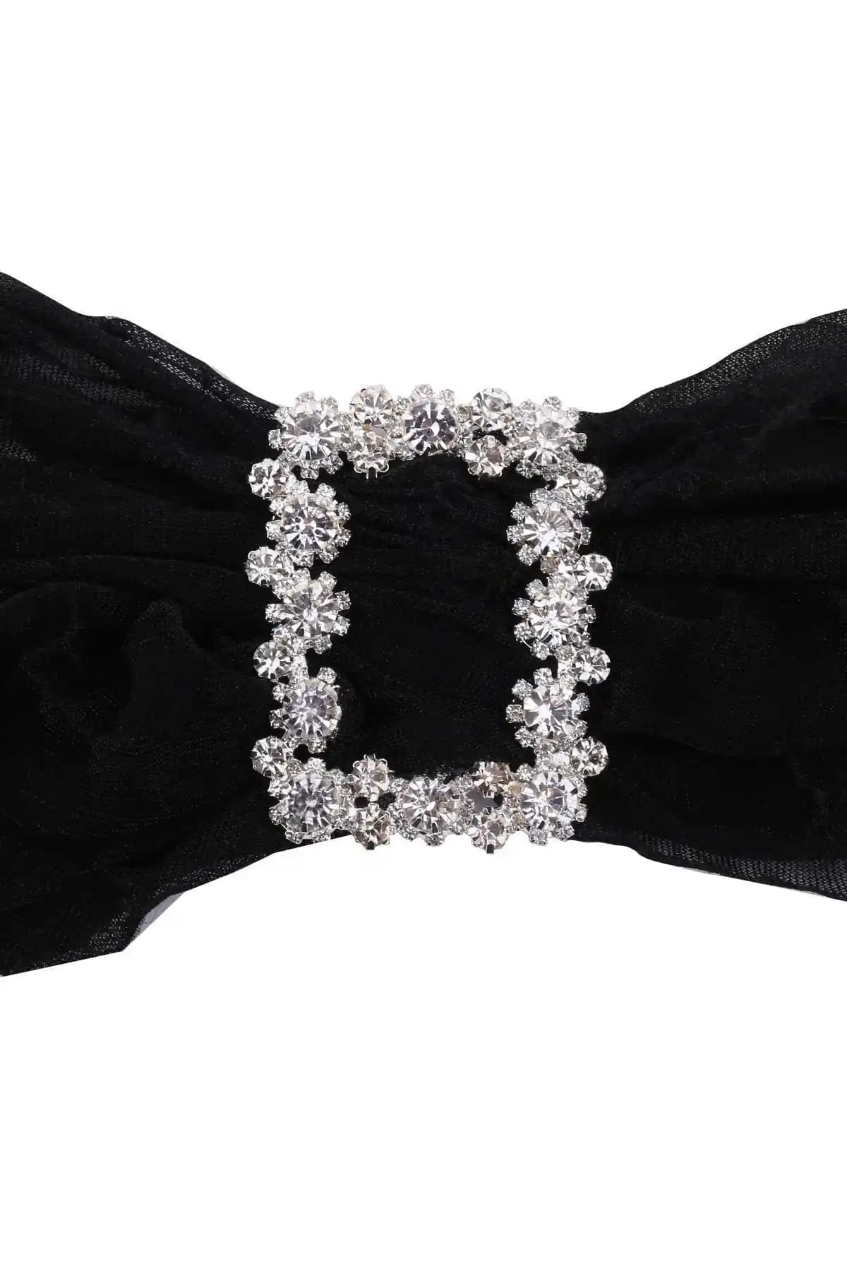 Hobi Dünya Kristal Taşlı Dikdörtgen Kemer ve Şal Tokası Şıklığa Zarif Dokunuşlar İçin