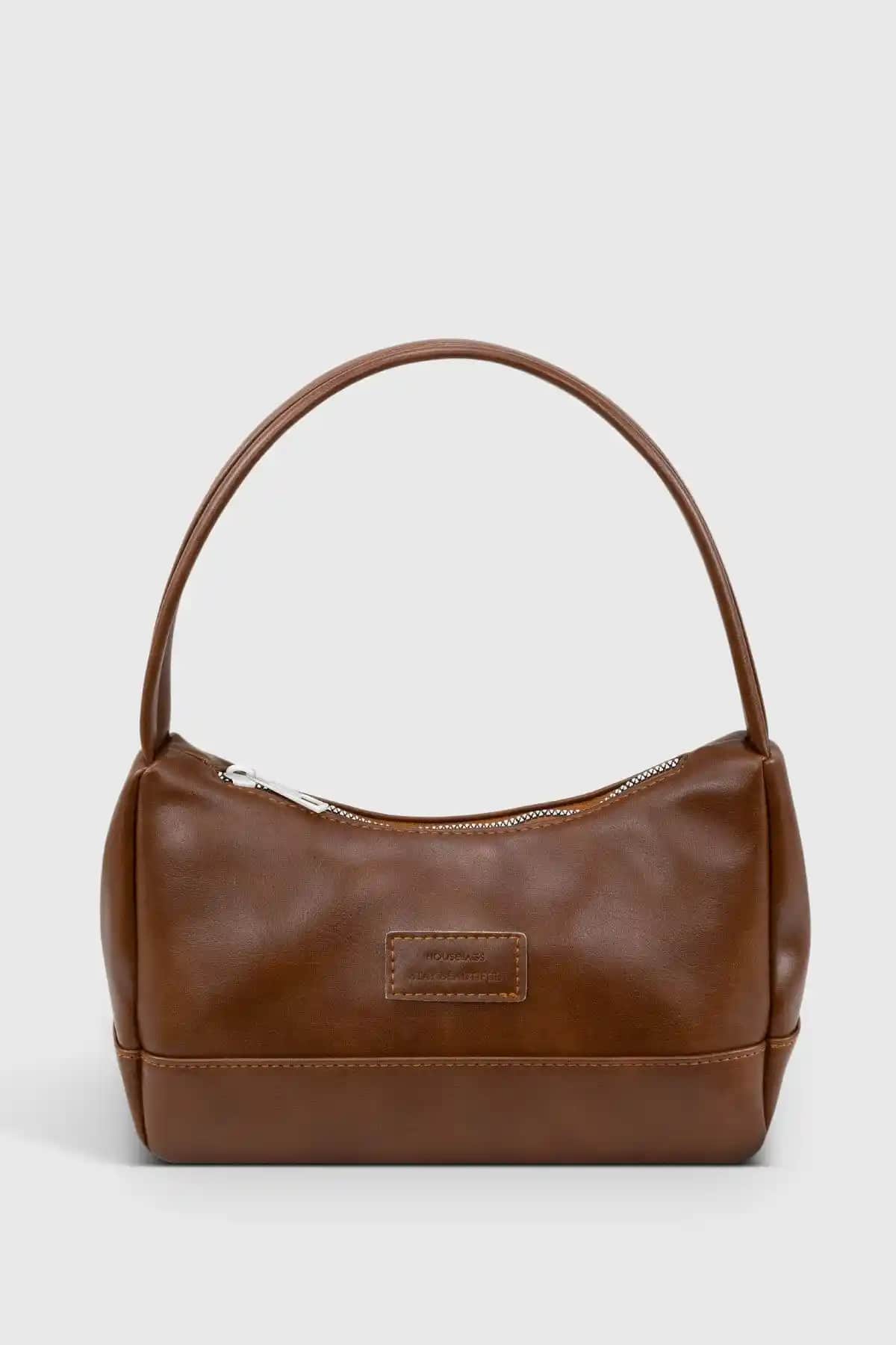 Housebags Kadın Kahverengi Baguette Çanta: Şık ve Dayanıklı Günlük Kullanım Çantası