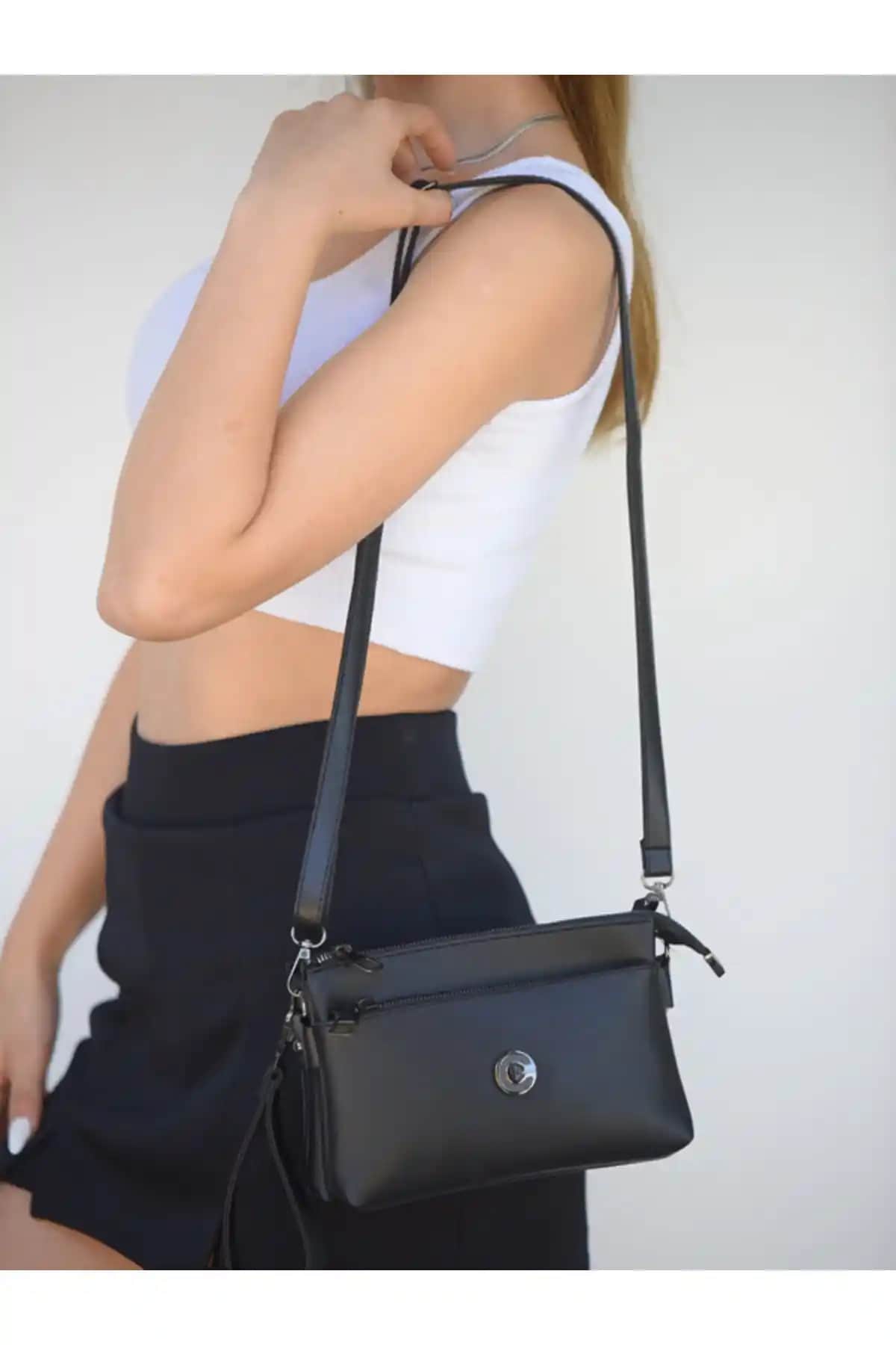 JARA Bag Jara Moon Kadın Mini Çapraz Askılı Sürdürülebilir Deri Çanta