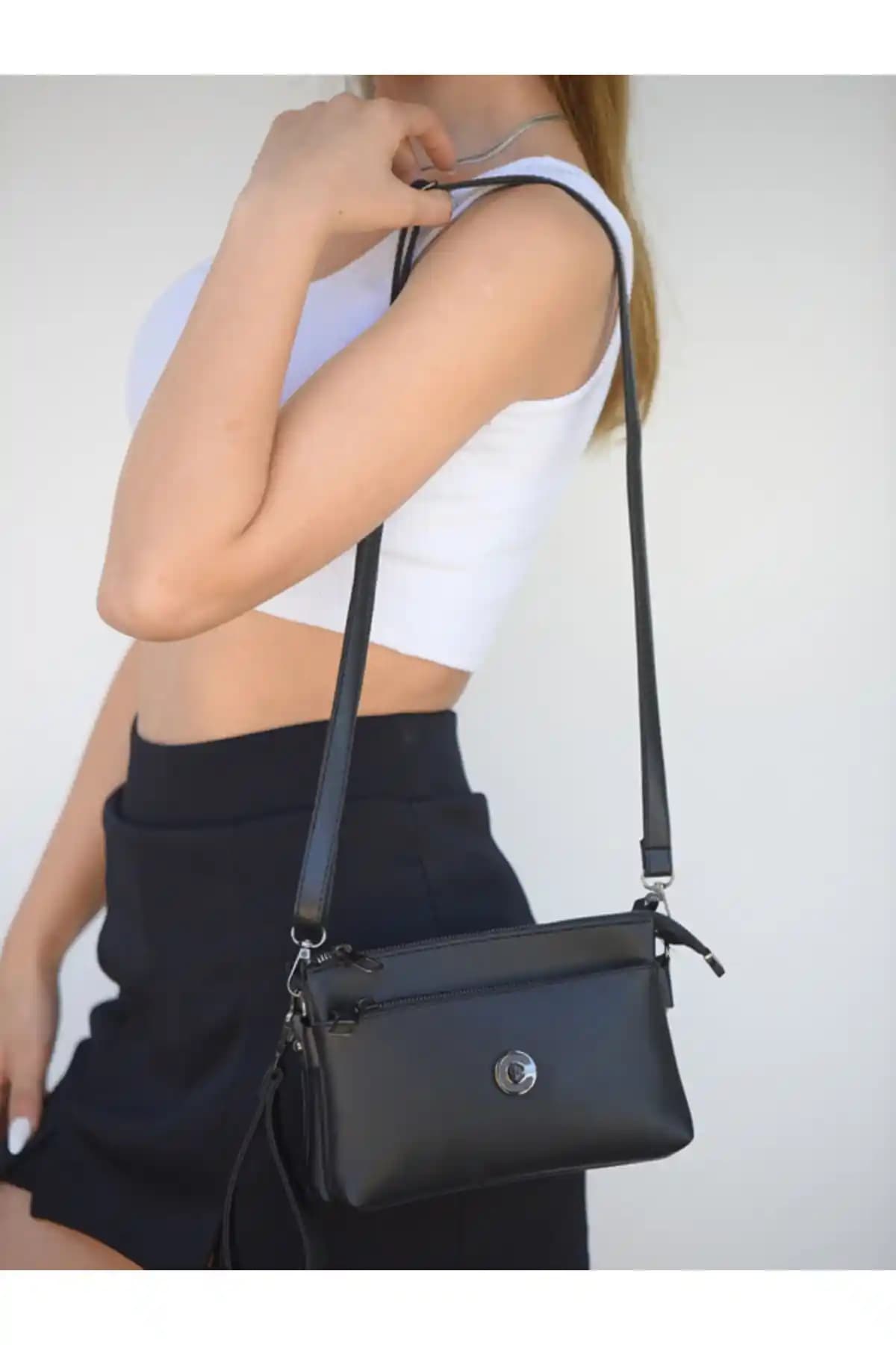 JARA Bag Jara Moon Kadın Mini Çapraz Askılı Sürdürülebilir Deri Çanta