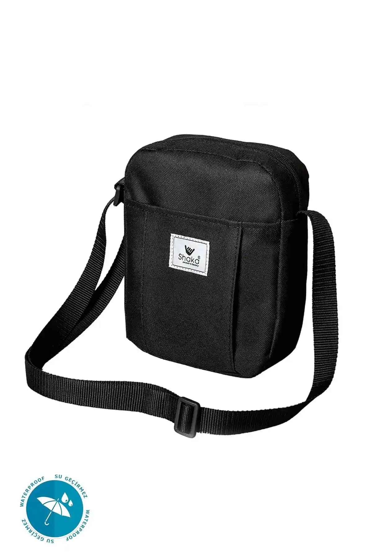 Kadınlar İçin Su Geçirmez Siyah U9 2 Bölmeli Ayarlanabilir Omuz Çantası