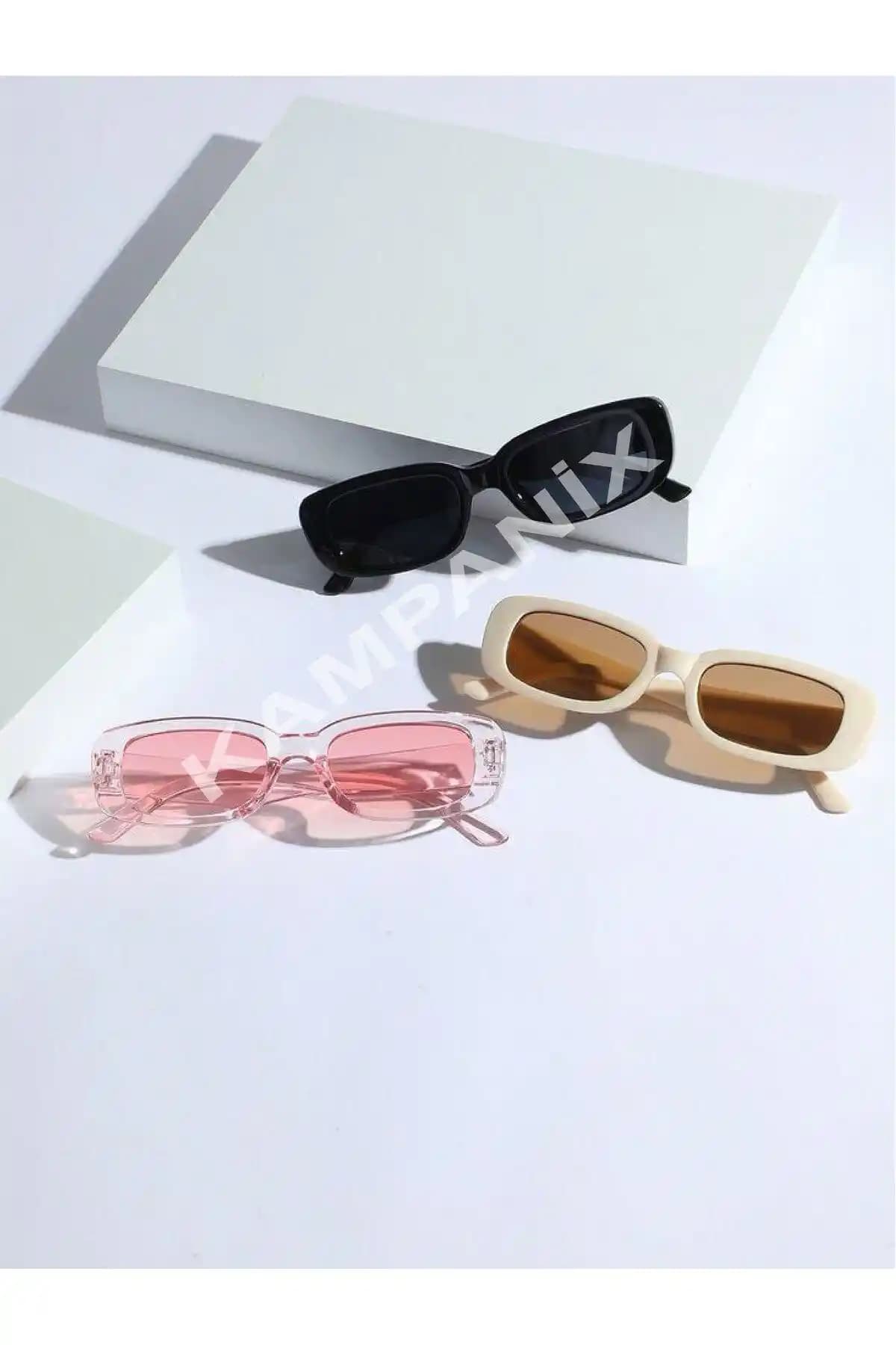 KAMPANİX Unisex Modern Güneş Gözlüğü Seti UV400 Koruma ve Şık Tasarım