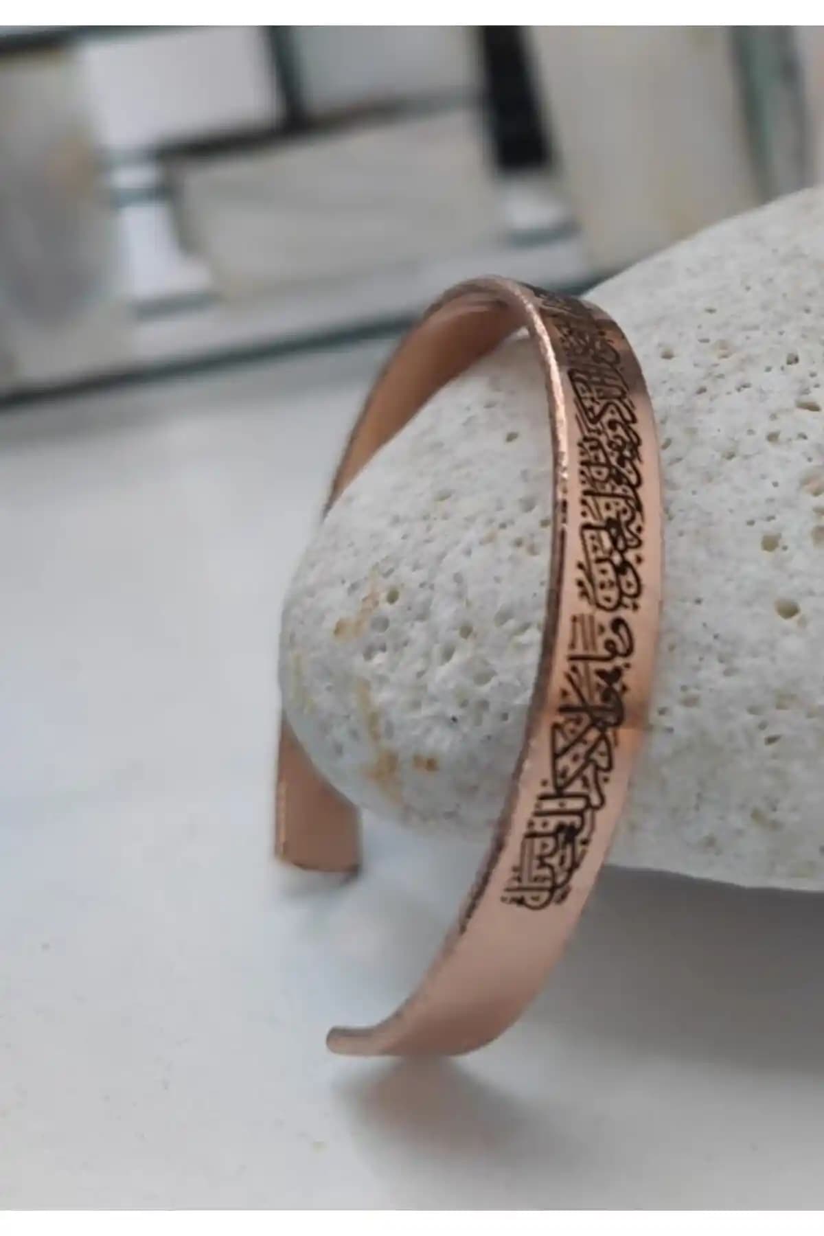 KAVELE %100 Bakır Bileklik Unisex Tasarım Geleneksel ve Modern Detaylar