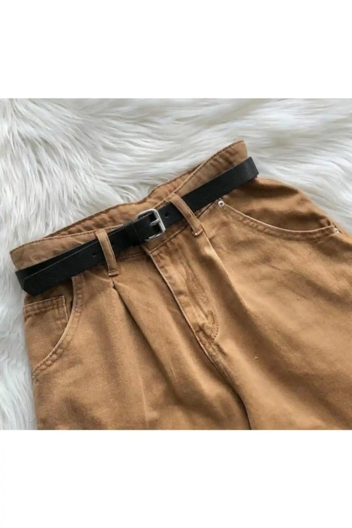 Kemerix kadın makara tokalı 2,5 cm siyah kemer şıklık ve fonksiyonellik sunar