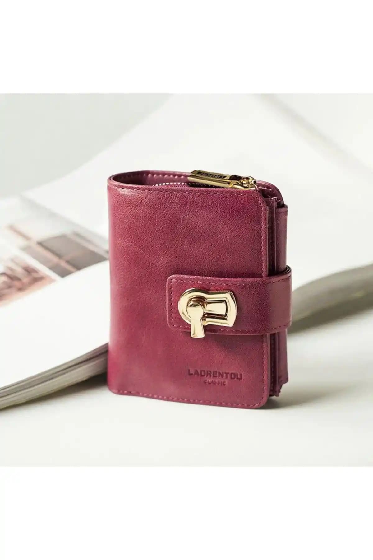 Laorentou Santorelli Hakiki Deri Kadın Cüzdanı Şıklık ve Dayanıklılığı Bir Arada Sunar