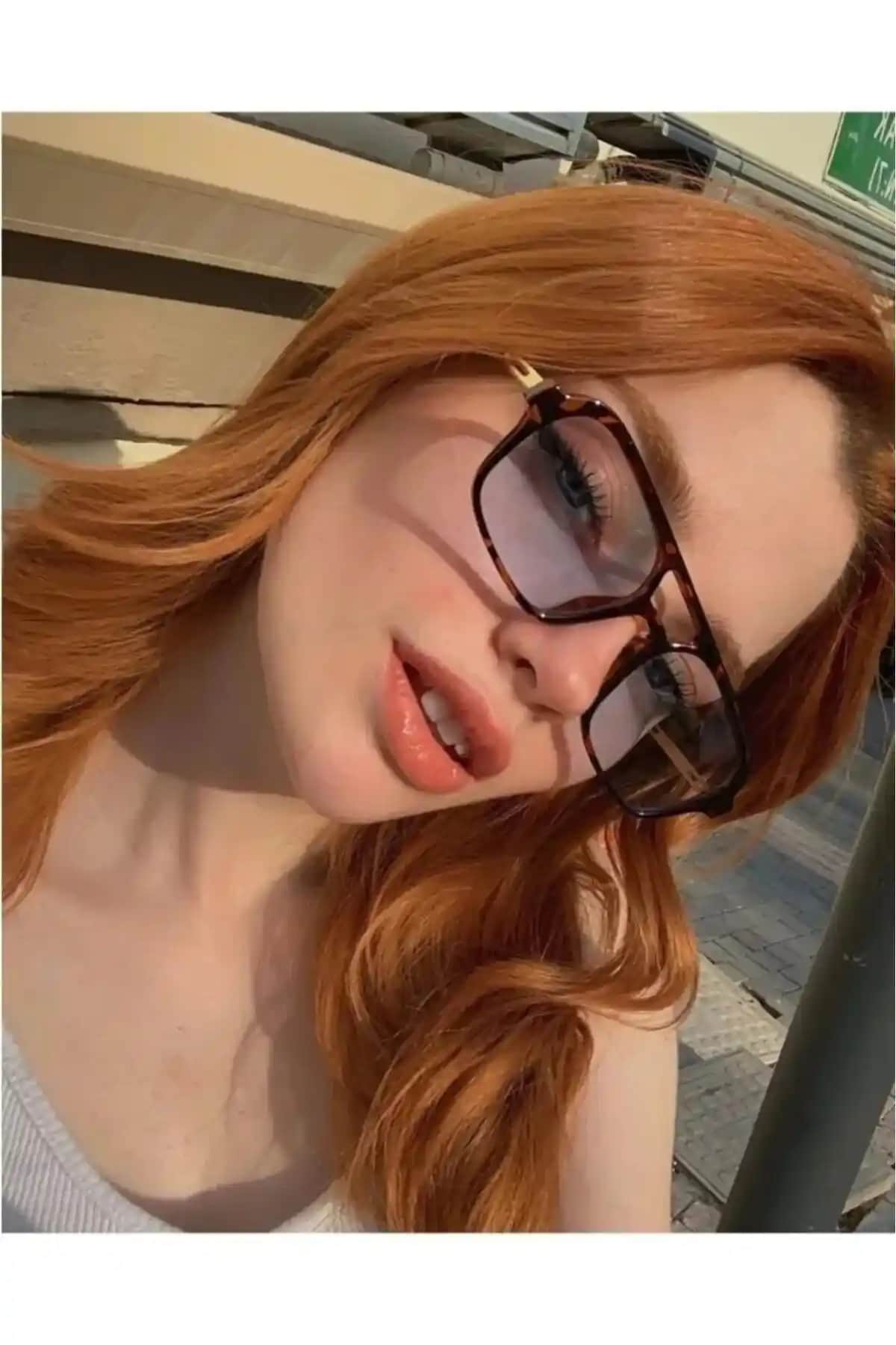 Modalucci Yeni Sezon Unisex Mavi Camlı Güneş Gözlüğü Estetik ve Koruyucu Tasarım